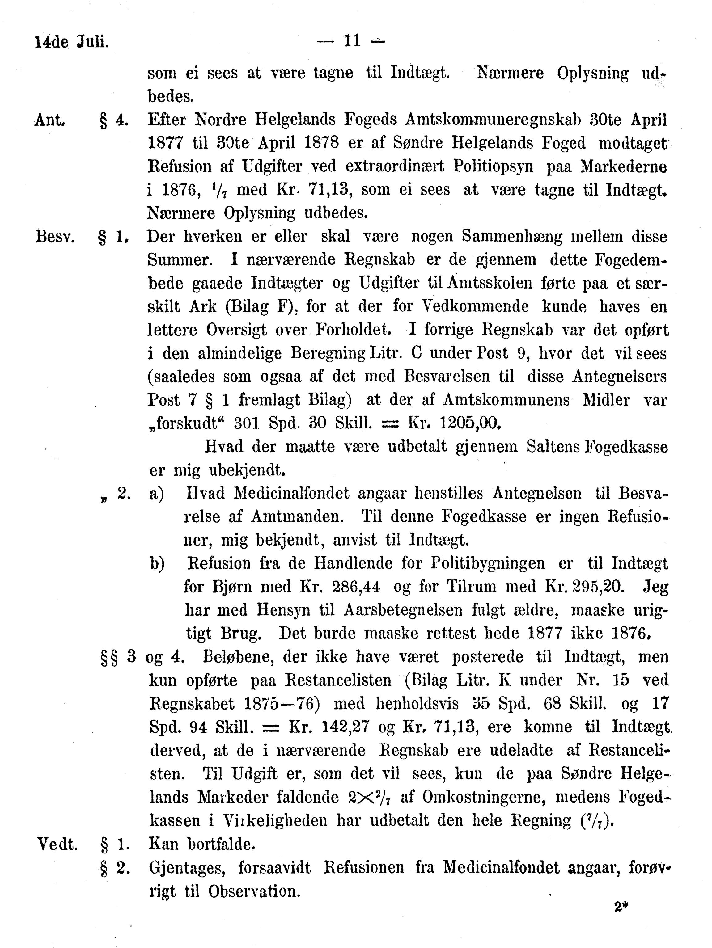 Nordland Fylkeskommune. Fylkestinget, AIN/NFK-17/176/A/Ac/L0010: Fylkestingsforhandlinger 1874-1880, 1874-1880