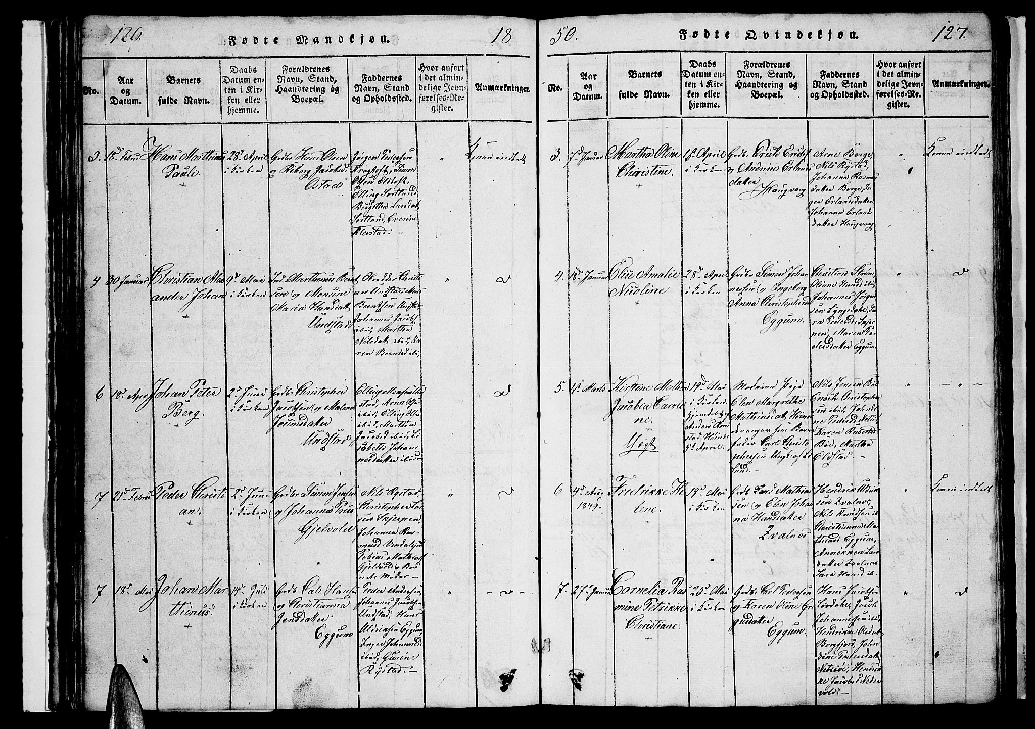 Ministerialprotokoller, klokkerbøker og fødselsregistre - Nordland, AV/SAT-A-1459/880/L1139: Klokkerbok nr. 880C01, 1836-1857, s. 126-127