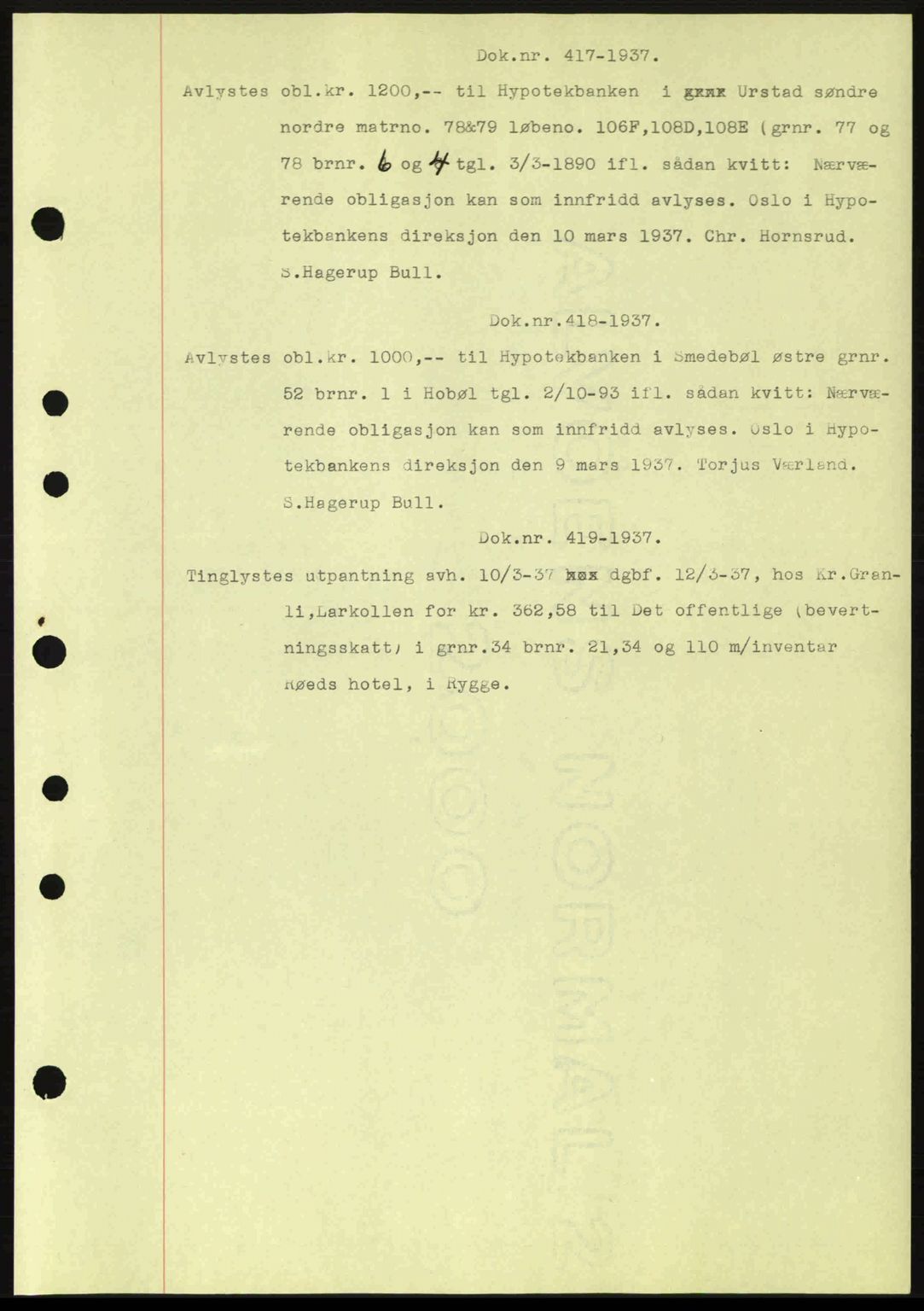Moss sorenskriveri, SAO/A-10168: Pantebok nr. B3, 1937-1937, Dagboknr: 417/1937