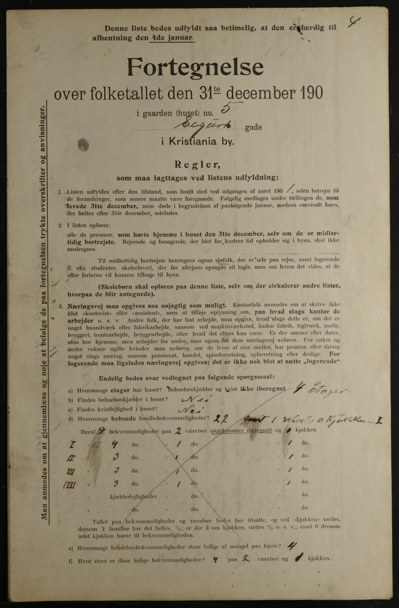 OBA, Kommunal folketelling 31.12.1901 for Kristiania kjøpstad, 1901, s. 14615