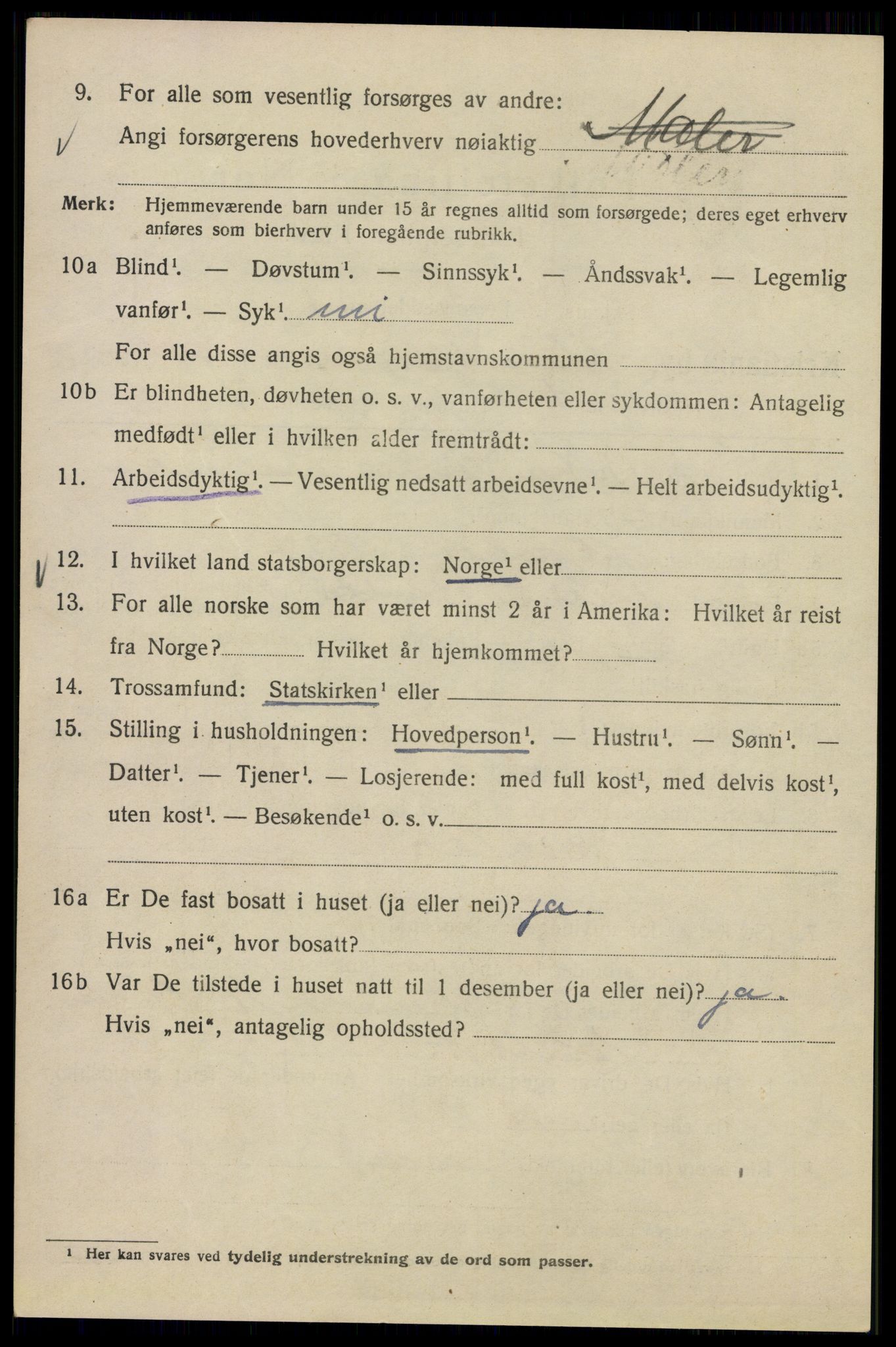 SAO, Folketelling 1920 for 0301 Kristiania kjøpstad, 1920, s. 496636