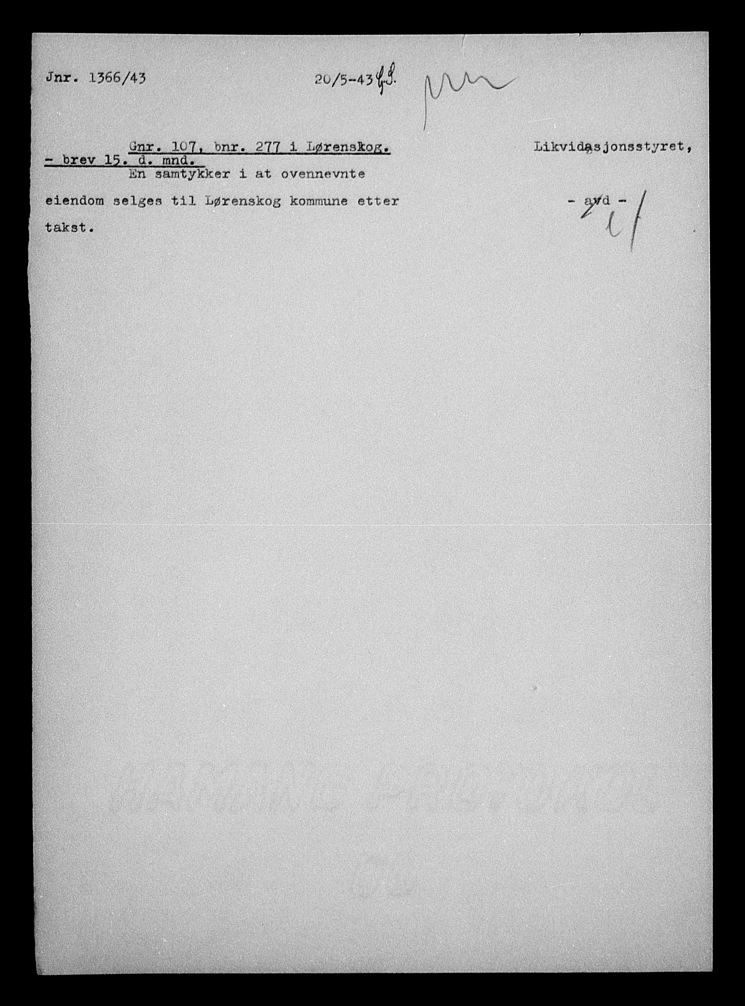 Justisdepartementet, Tilbakeføringskontoret for inndratte formuer, AV/RA-S-1564/H/Hc/Hcc/L0927: --, 1945-1947, s. 165