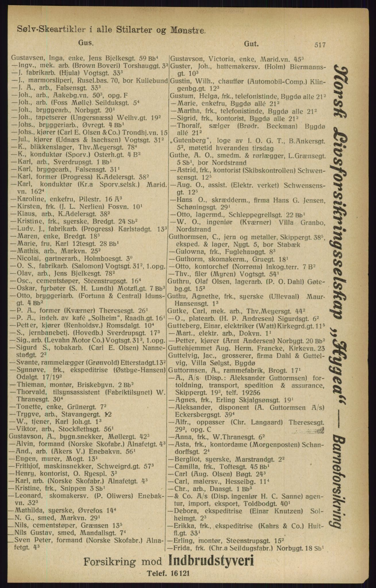 Kristiania/Oslo adressebok, PUBL/-, 1916, s. 517