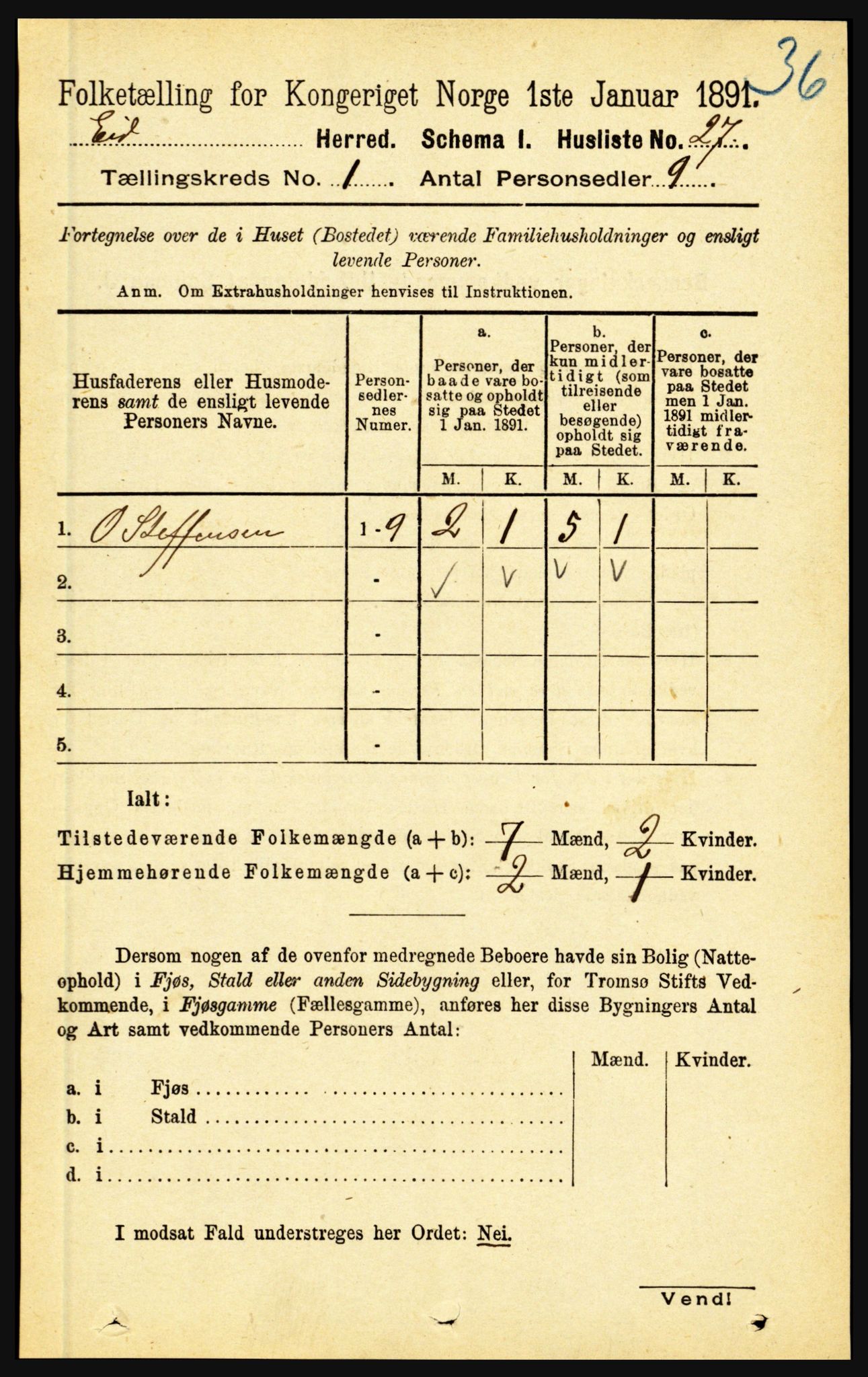 RA, Folketelling 1891 for 1443 Eid herred, 1891, s. 68