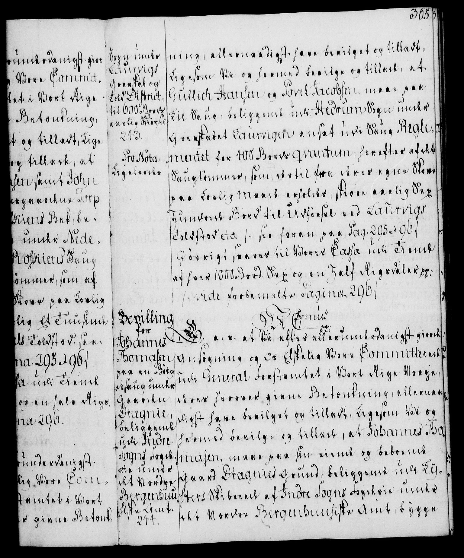 Rentekammeret, Kammerkanselliet, AV/RA-EA-3111/G/Gg/Gga/L0008: Norsk ekspedisjonsprotokoll med register (merket RK 53.8), 1768-1771, s. 365