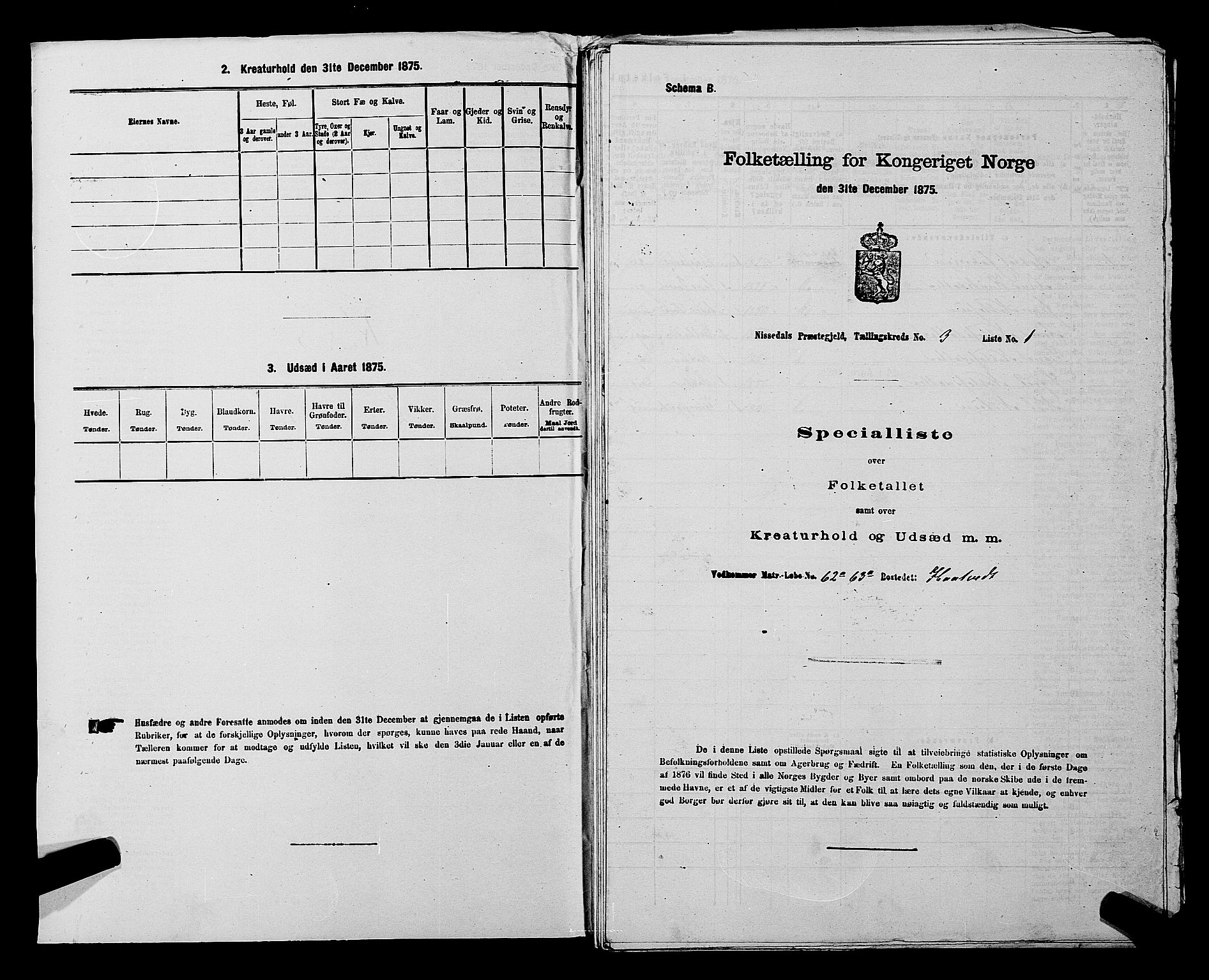 SAKO, Folketelling 1875 for 0830P Nissedal prestegjeld, 1875, s. 232