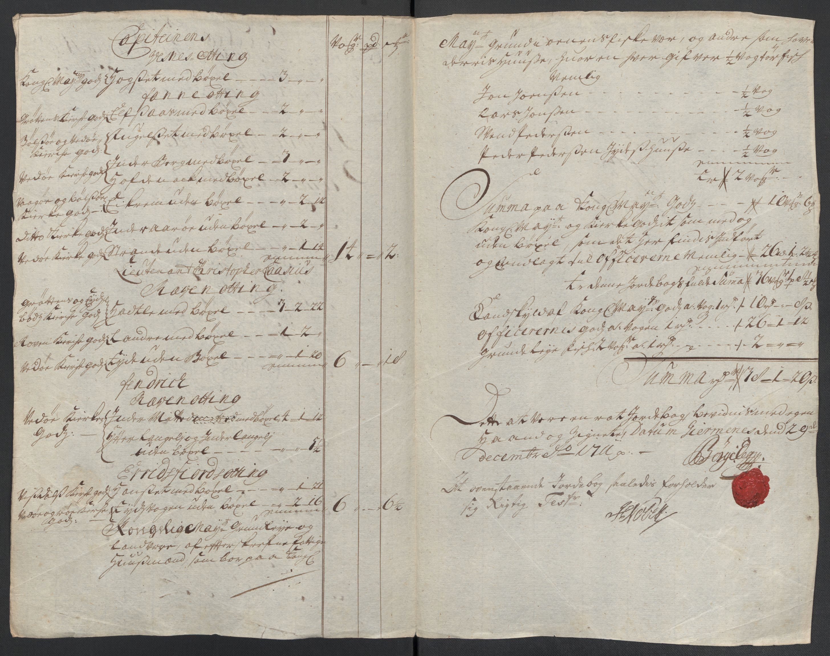 Rentekammeret inntil 1814, Reviderte regnskaper, Fogderegnskap, RA/EA-4092/R55/L3660: Fogderegnskap Romsdal, 1711, s. 354