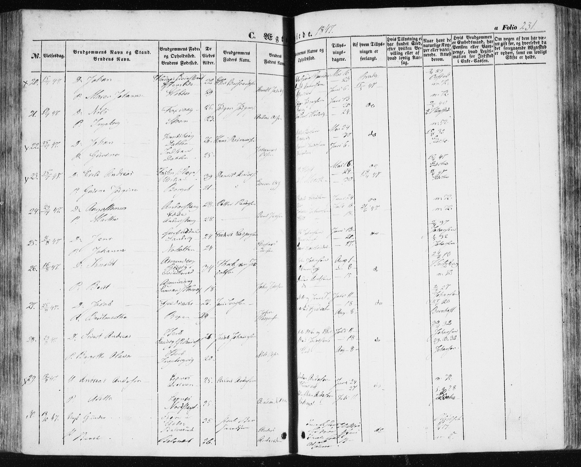Ministerialprotokoller, klokkerbøker og fødselsregistre - Sør-Trøndelag, SAT/A-1456/634/L0529: Ministerialbok nr. 634A05, 1843-1851, s. 231
