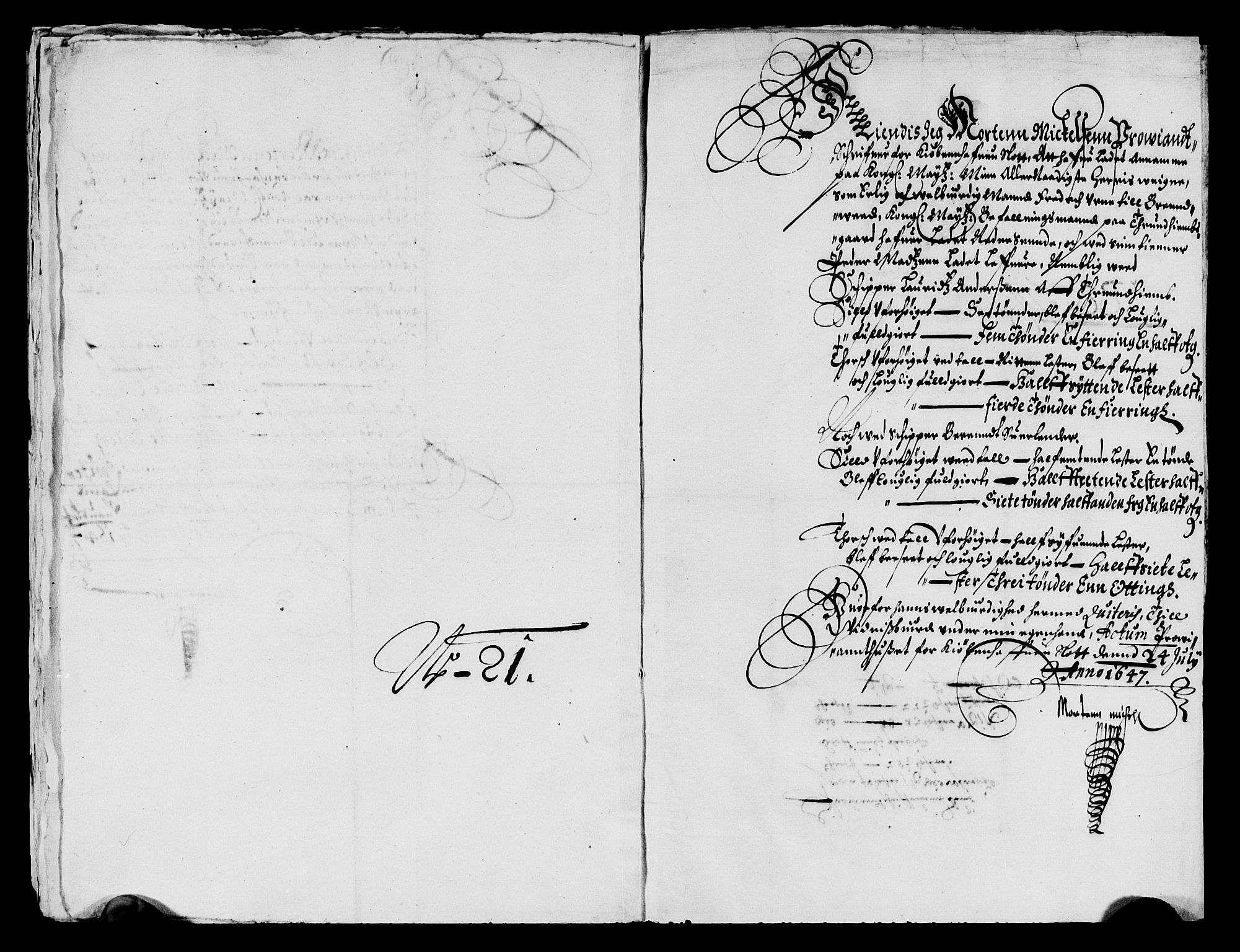 Rentekammeret inntil 1814, Reviderte regnskaper, Lensregnskaper, AV/RA-EA-5023/R/Rb/Rbw/L0087: Trondheim len, 1646-1647