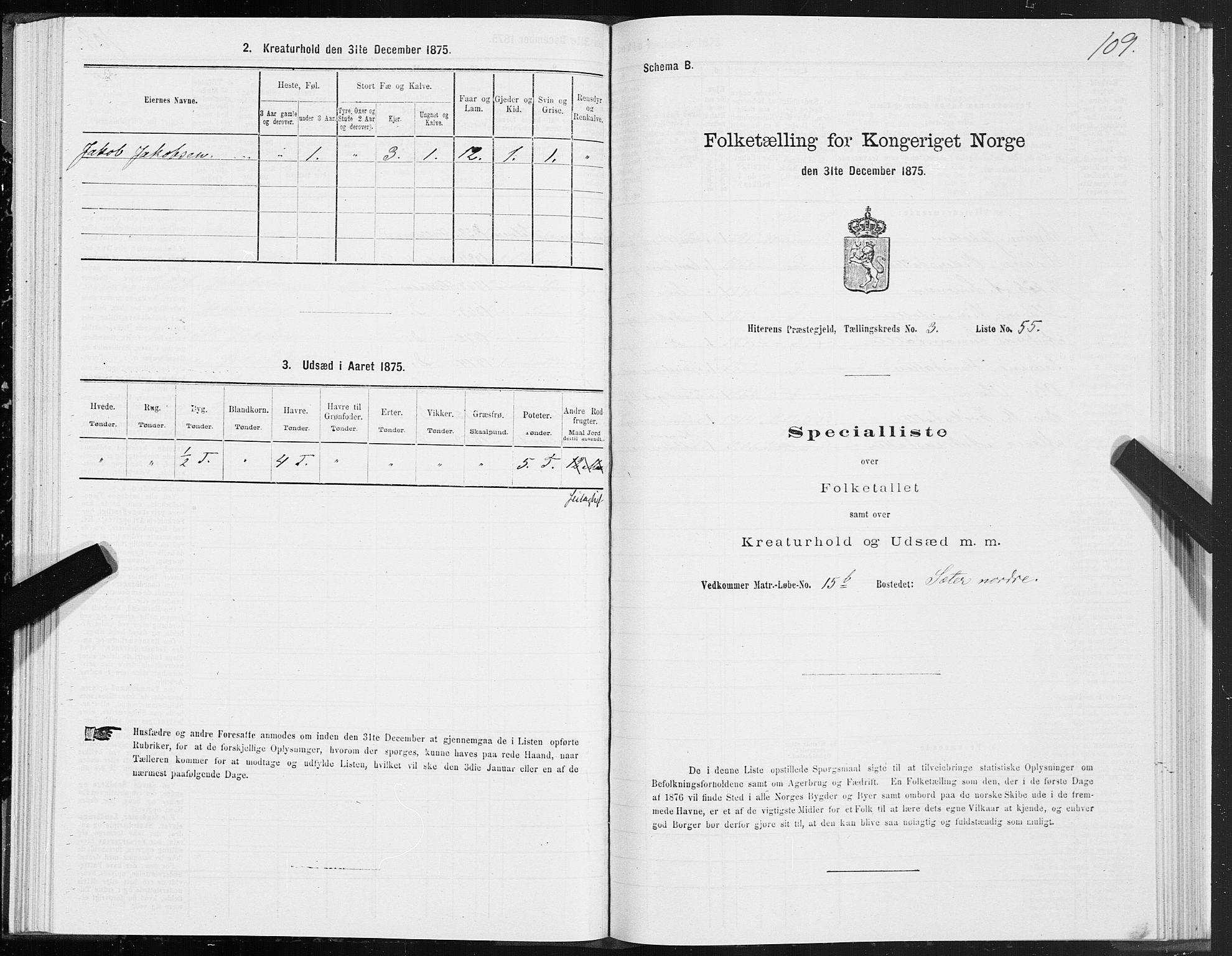 SAT, Folketelling 1875 for 1617P Hitra prestegjeld, 1875, s. 2109