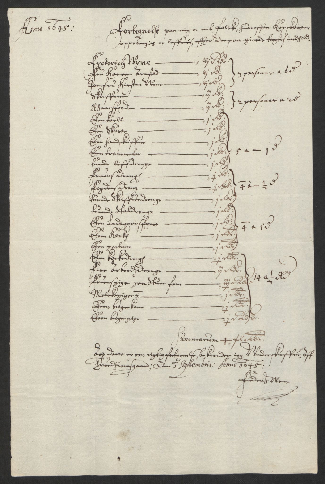 Rentekammeret inntil 1814, Reviderte regnskaper, Byregnskaper, RA/EA-4066/R/Rs/L0504: [S1] Kontribusjonsregnskap, 1631-1684, s. 39