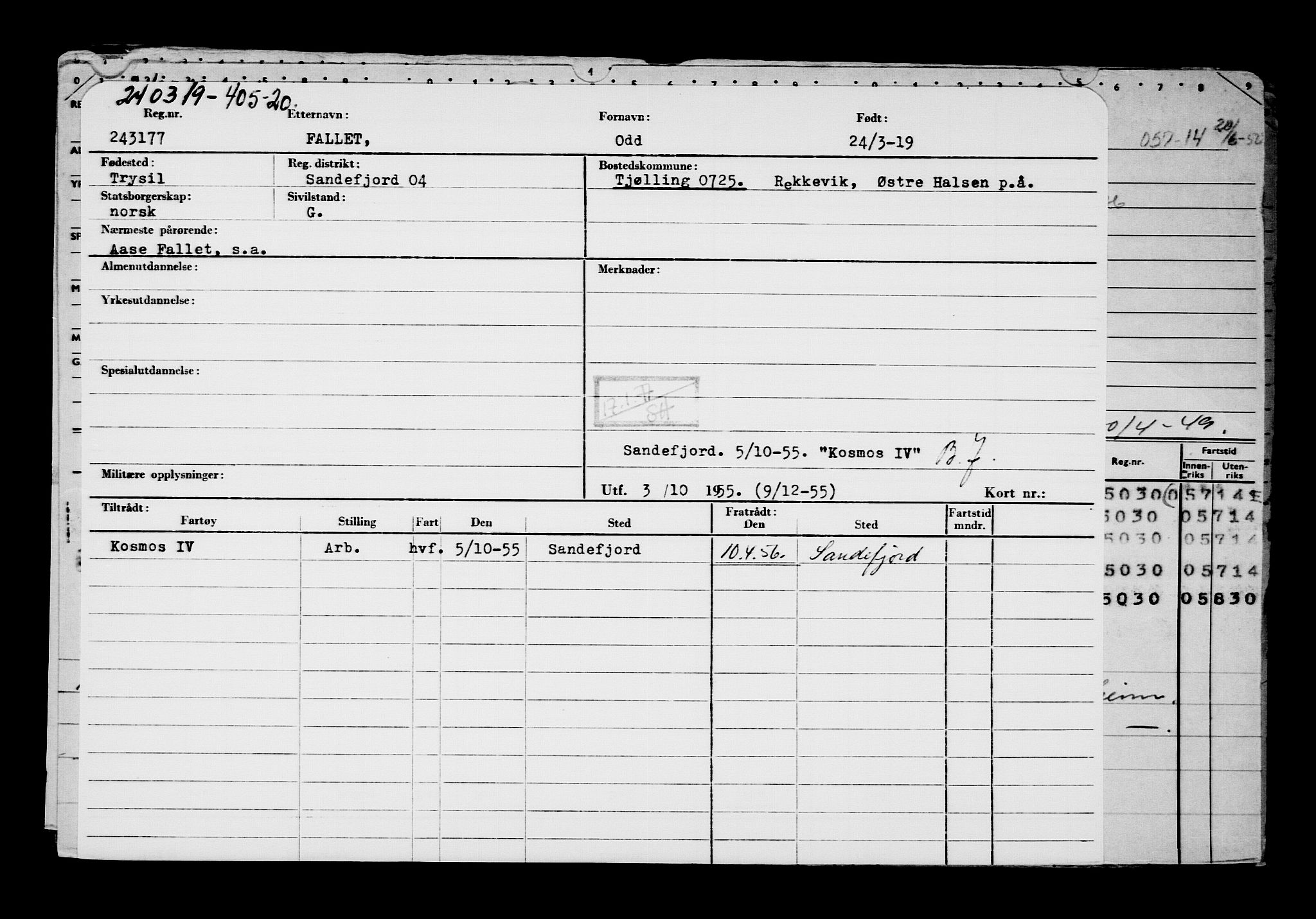 Direktoratet for sjømenn, AV/RA-S-3545/G/Gb/L0167: Hovedkort, 1919, s. 298