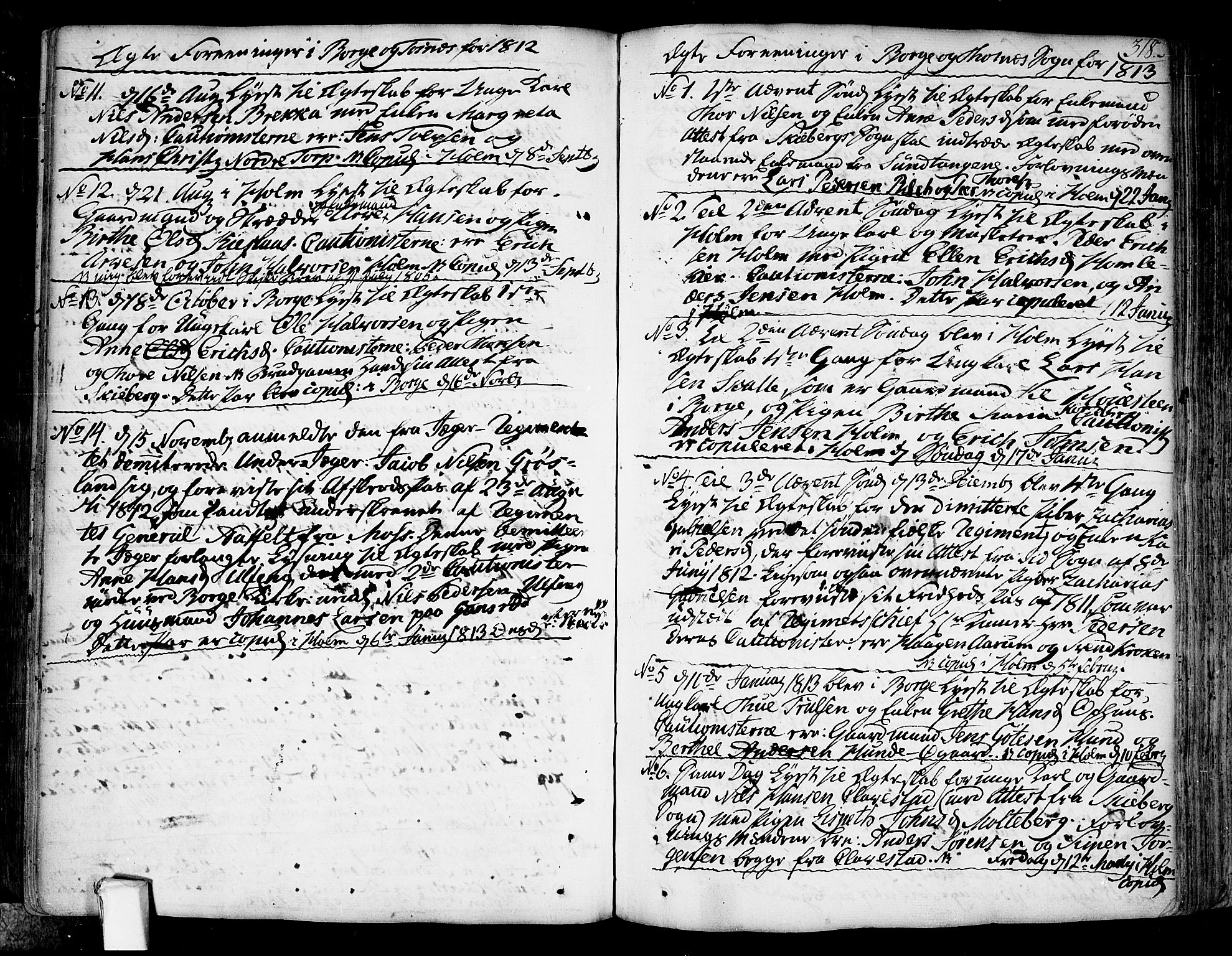 Borge prestekontor Kirkebøker, SAO/A-10903/F/Fa/L0002: Ministerialbok nr. I 2, 1791-1817, s. 318