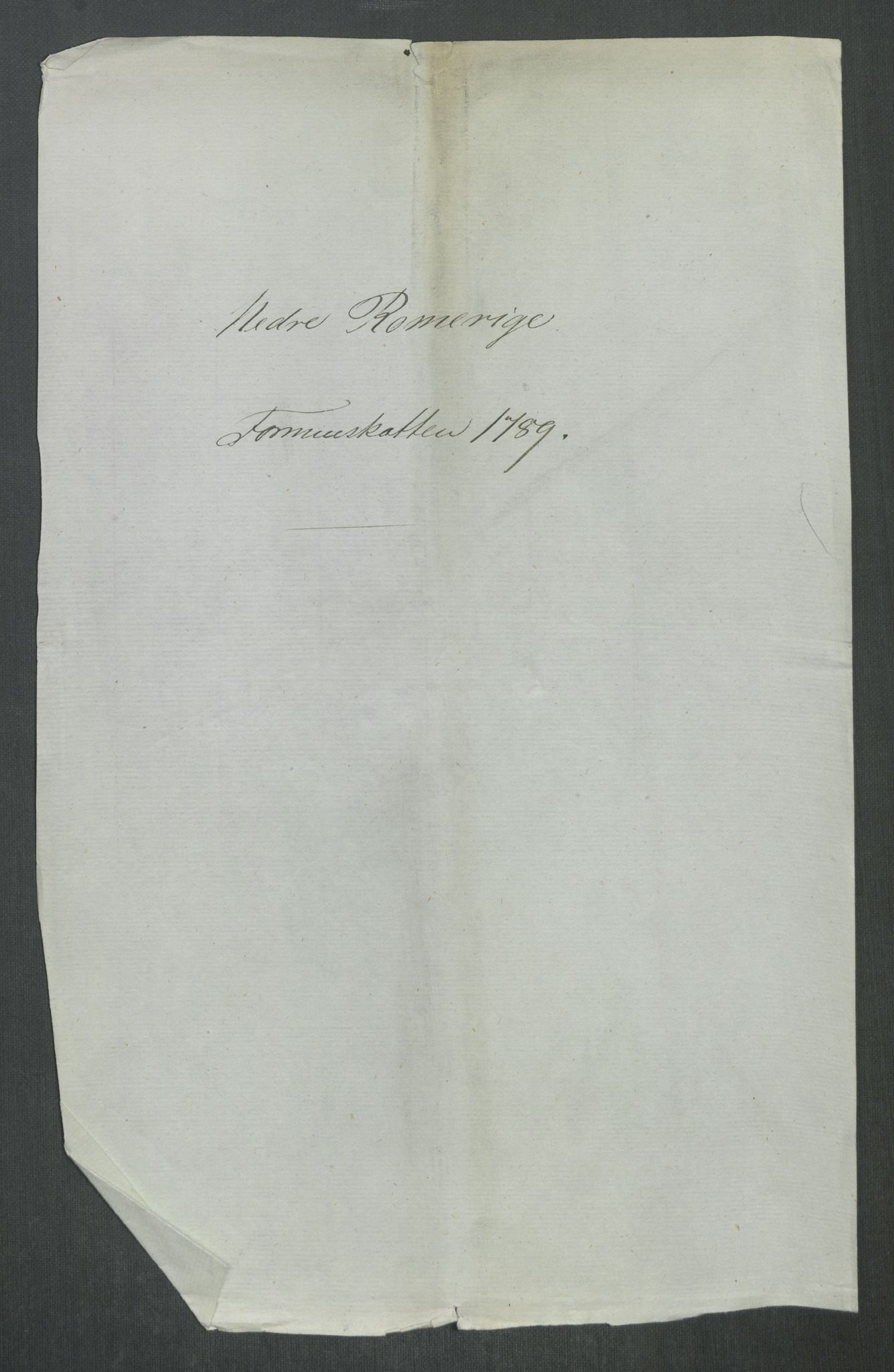 Rentekammeret inntil 1814, Reviderte regnskaper, Mindre regnskaper, AV/RA-EA-4068/Rf/Rfe/L0028: Nedre Romerike fogderi. Nedre Telemark og Bamle fogderi, Nordhordland og Voss fogderi, 1789, s. 3