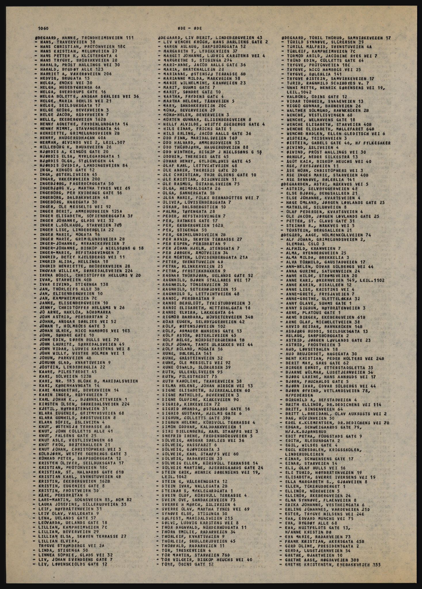 Kristiania/Oslo adressebok, PUBL/-, 1984-1985, s. 1060