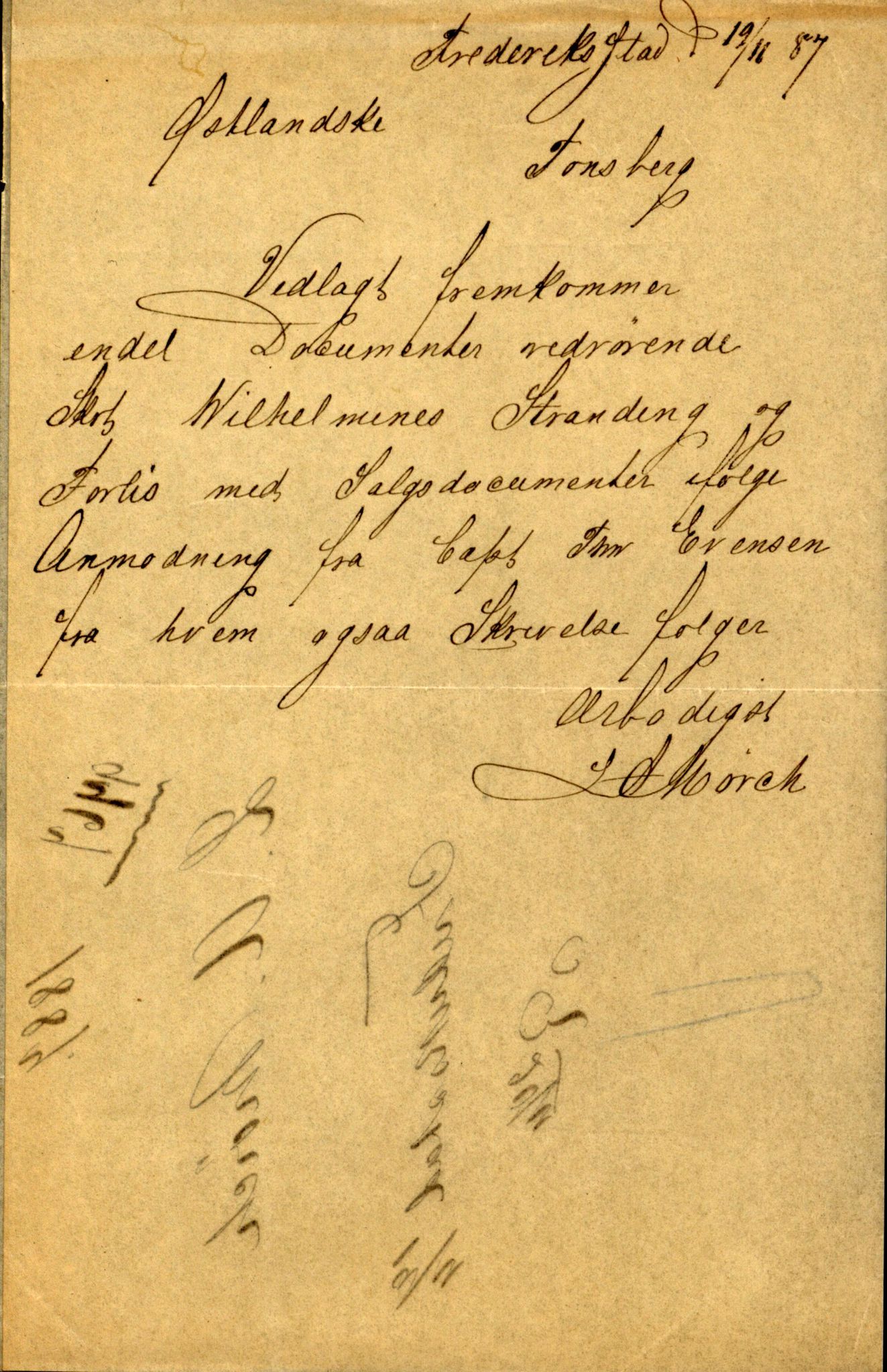 Pa 63 - Østlandske skibsassuranceforening, VEMU/A-1079/G/Ga/L0020/0001: Havaridokumenter / Tellus, Telanak, Wilhelmine, 1887, s. 137