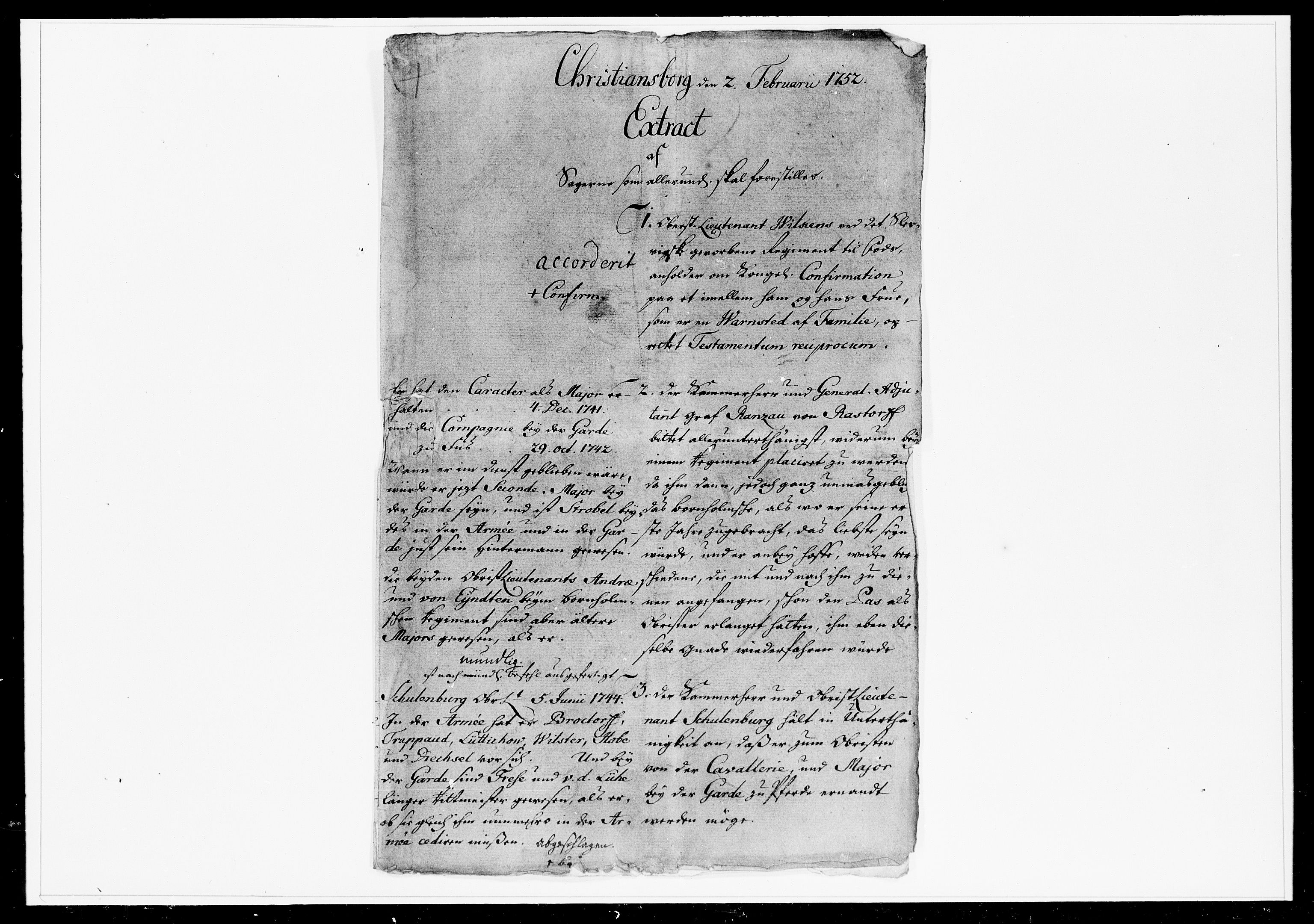 Krigskollegiet, Krigskancelliet, DRA/A-0006/-/1233-1240: Refererede sager, 1752, s. 18