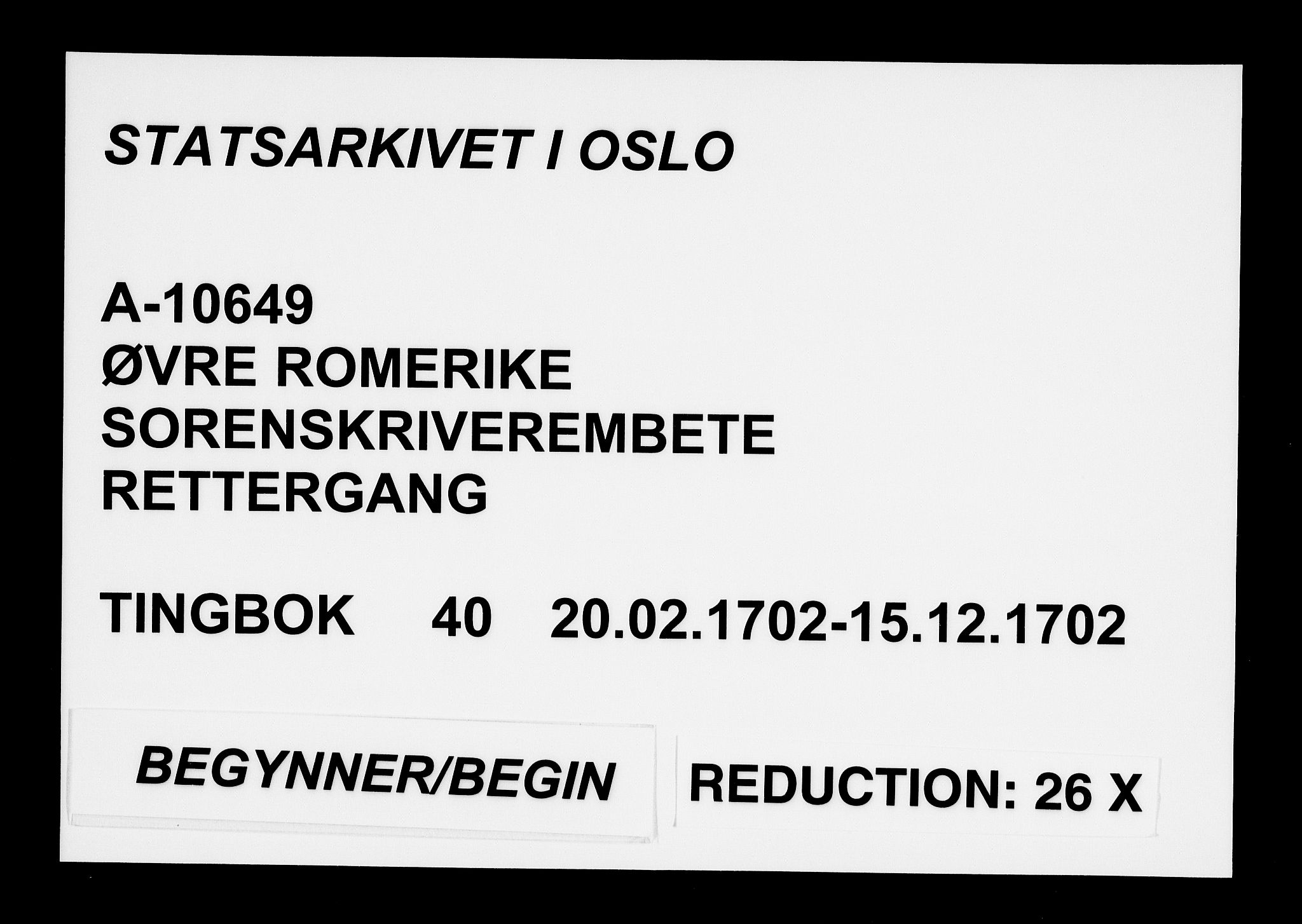 Øvre Romerike sorenskriveri, SAO/A-10649/F/Fb/L0040: Tingbok 40, 1702