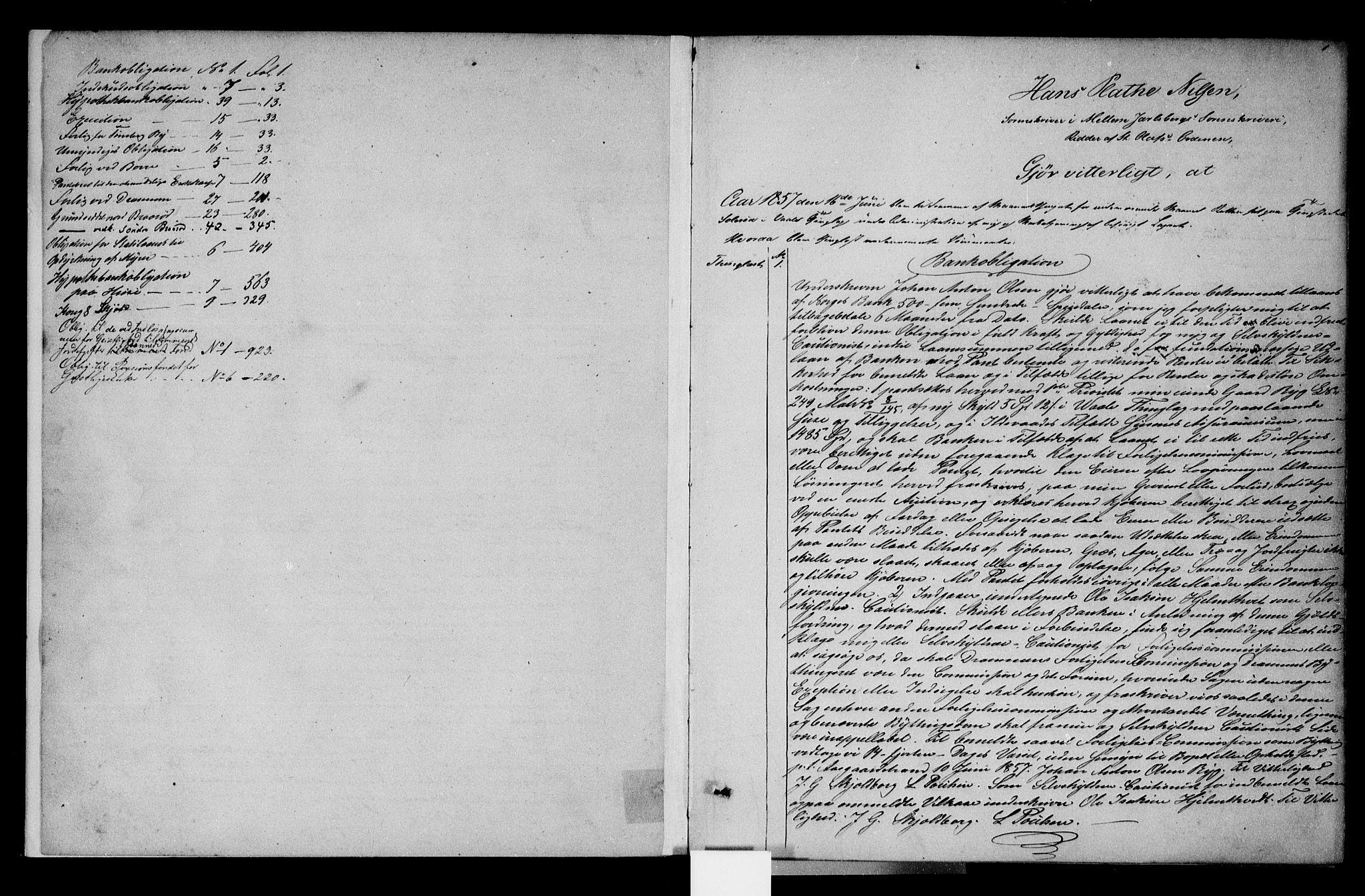 Mellom Jarlsberg sorenskriveri, SAKO/A-132/G/Ga/Gaa/L0004a: Pantebok nr. I 4a, 1857-1858, s. 0-1
