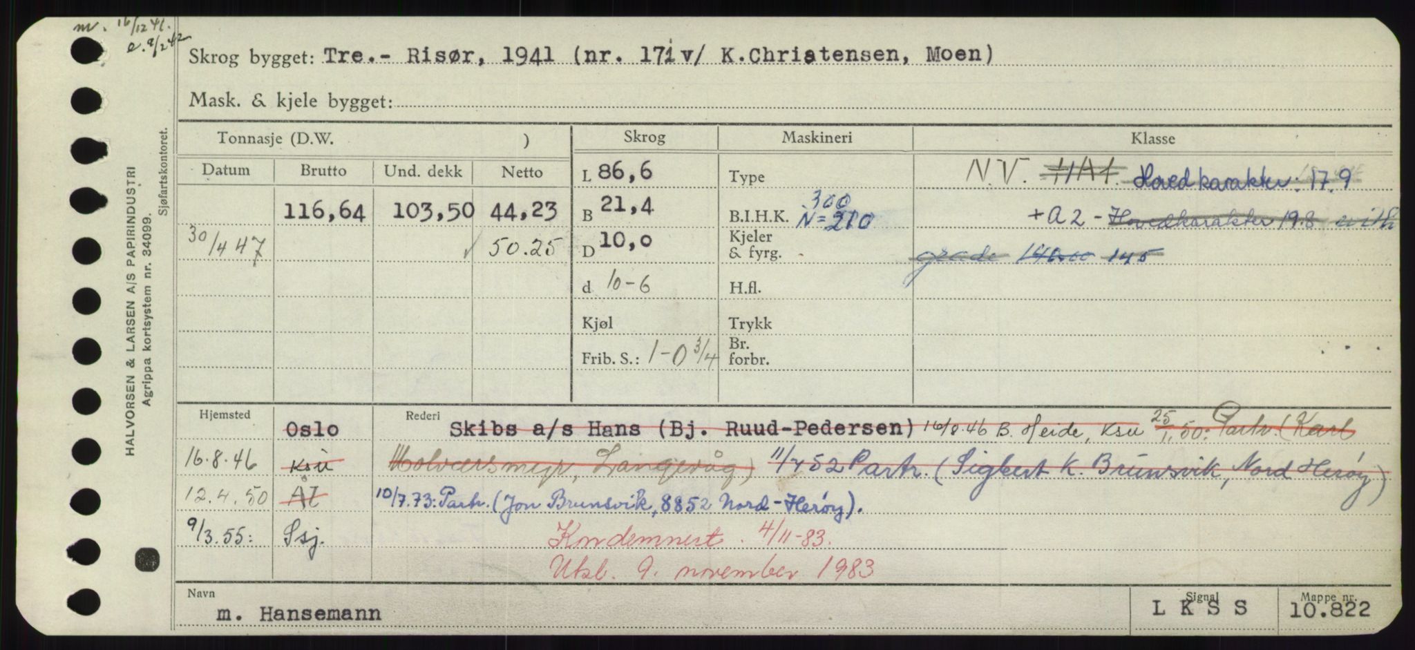 Sjøfartsdirektoratet med forløpere, Skipsmålingen, RA/S-1627/H/Hd/L0014: Fartøy, H-Havl, s. 267