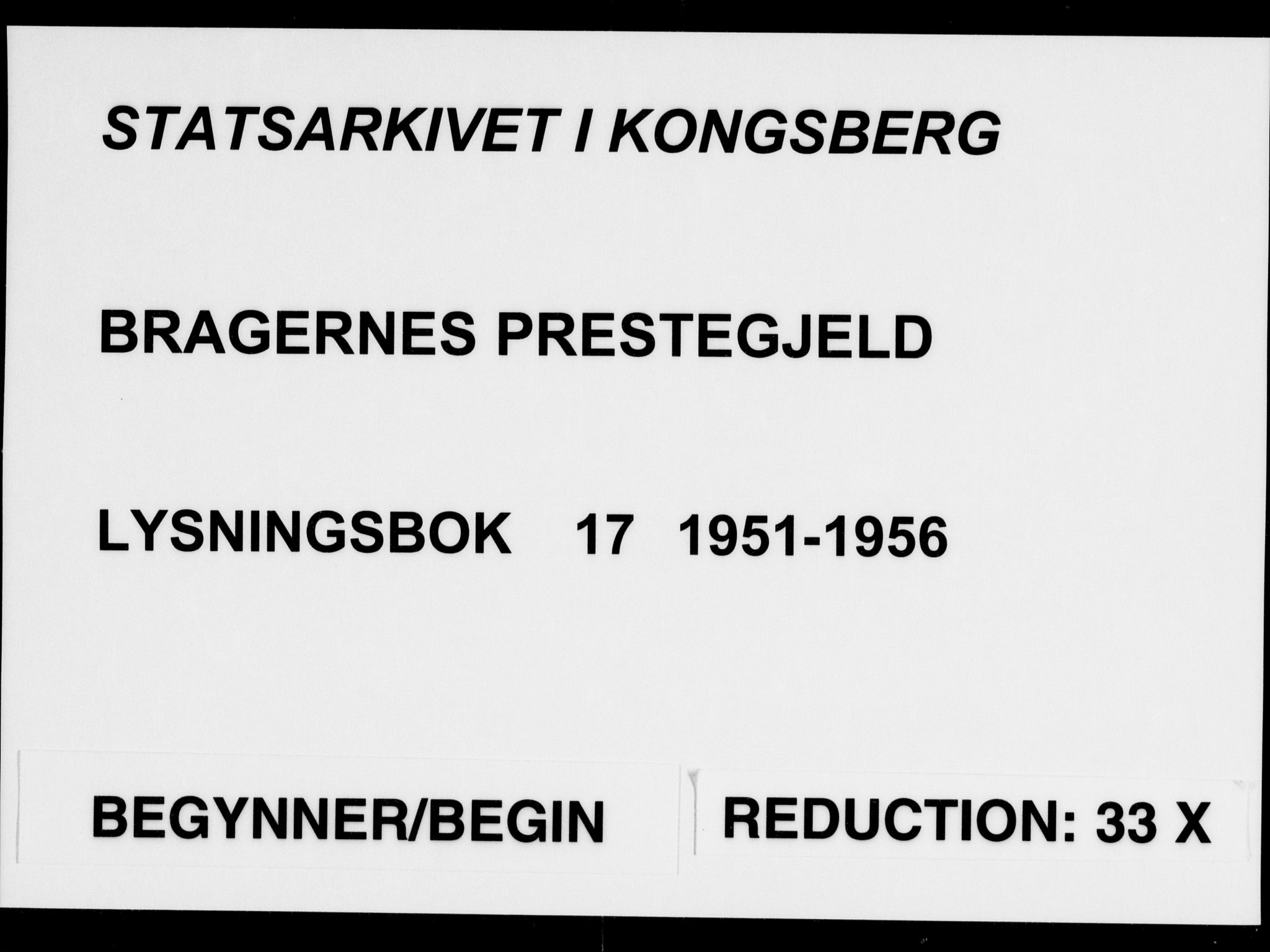Bragernes kirkebøker, SAKO/A-6/H/Ha/L0017: Lysningsprotokoll nr. 17, 1951-1956