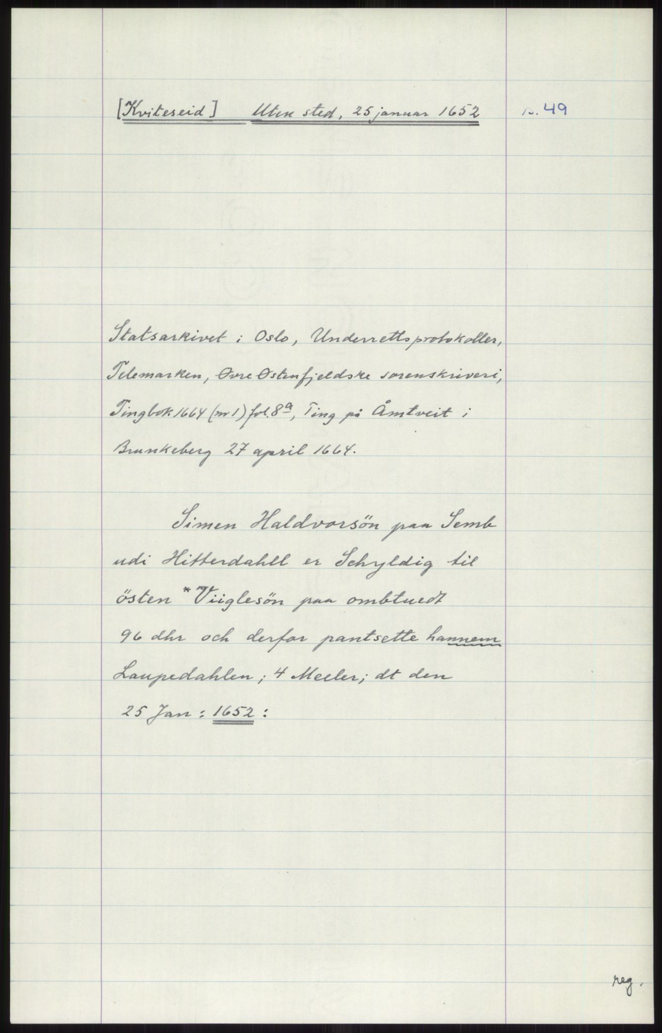 Samlinger til kildeutgivelse, Diplomavskriftsamlingen, AV/RA-EA-4053/H/Ha, s. 2440