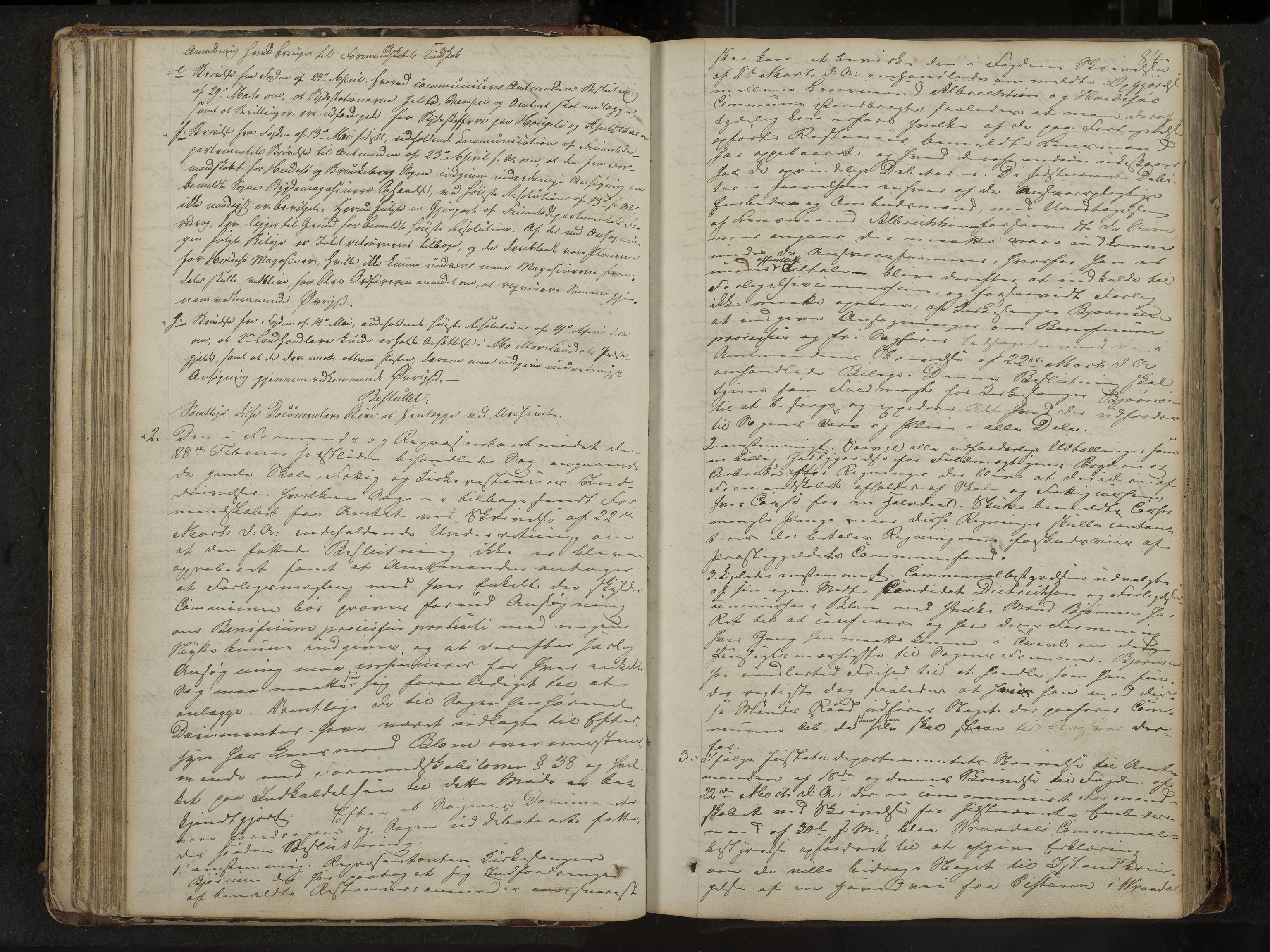 Kviteseid formannskap og sentraladministrasjon, IKAK/0829021/A/Aa/L0001: Møtebok med register, 1837-1866, s. 84