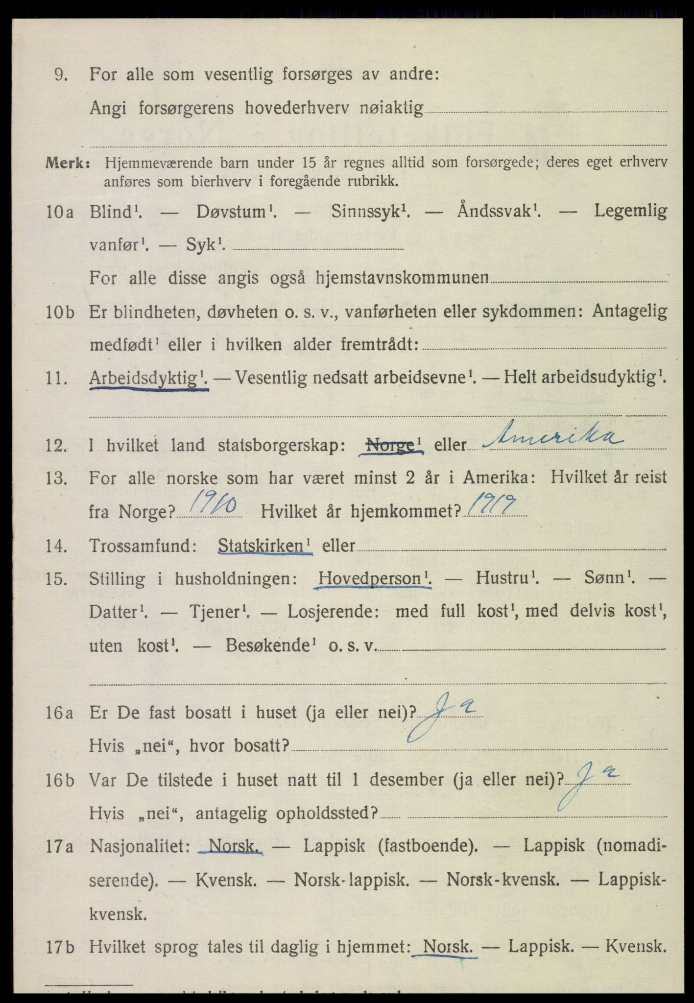 SAT, Folketelling 1920 for 1750 Vikna herred, 1920, s. 6698