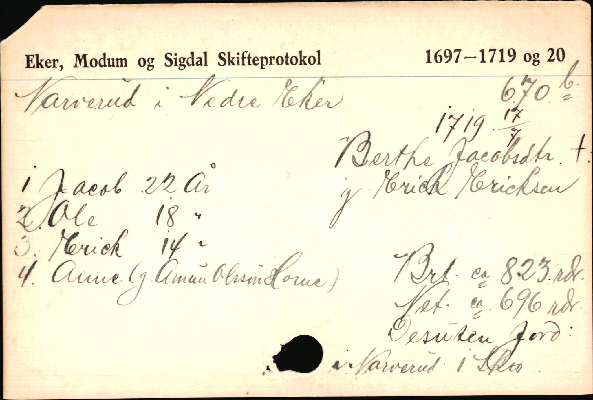 Eiker, Modum og Sigdal sorenskriveri, AV/SAKO-A-123/H, 1676-1828, s. 3542
