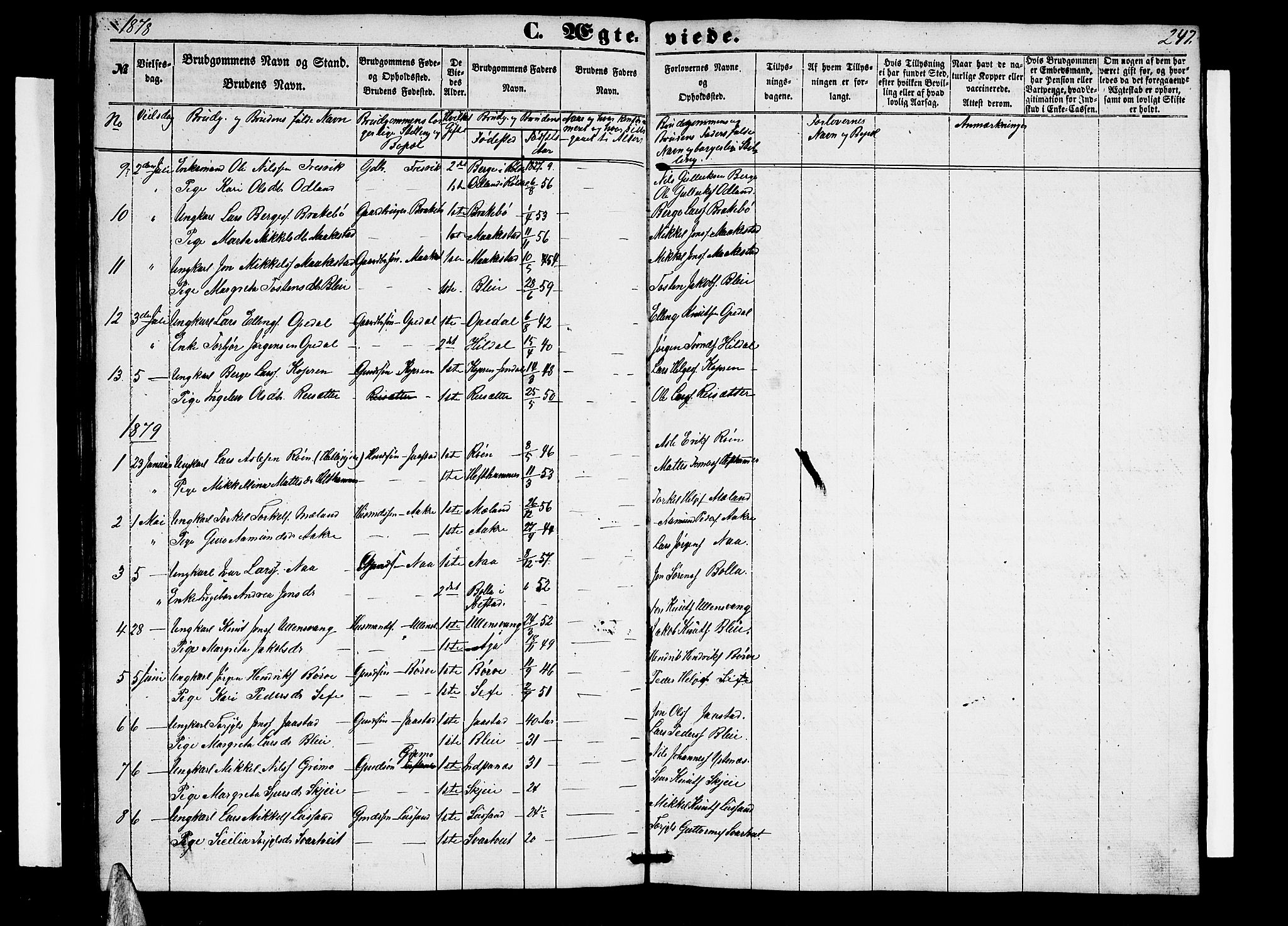 Ullensvang sokneprestembete, AV/SAB-A-78701/H/Hab: Klokkerbok nr. B 10, 1858-1886, s. 247