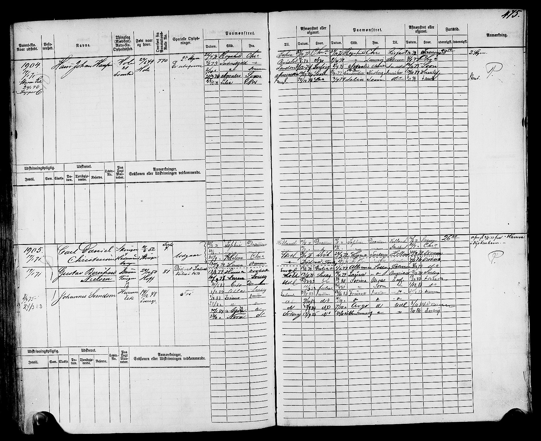 Drammen innrulleringsdistrikt, AV/SAKO-A-781/F/Fc/L0002: Hovedrulle, 1869, s. 488