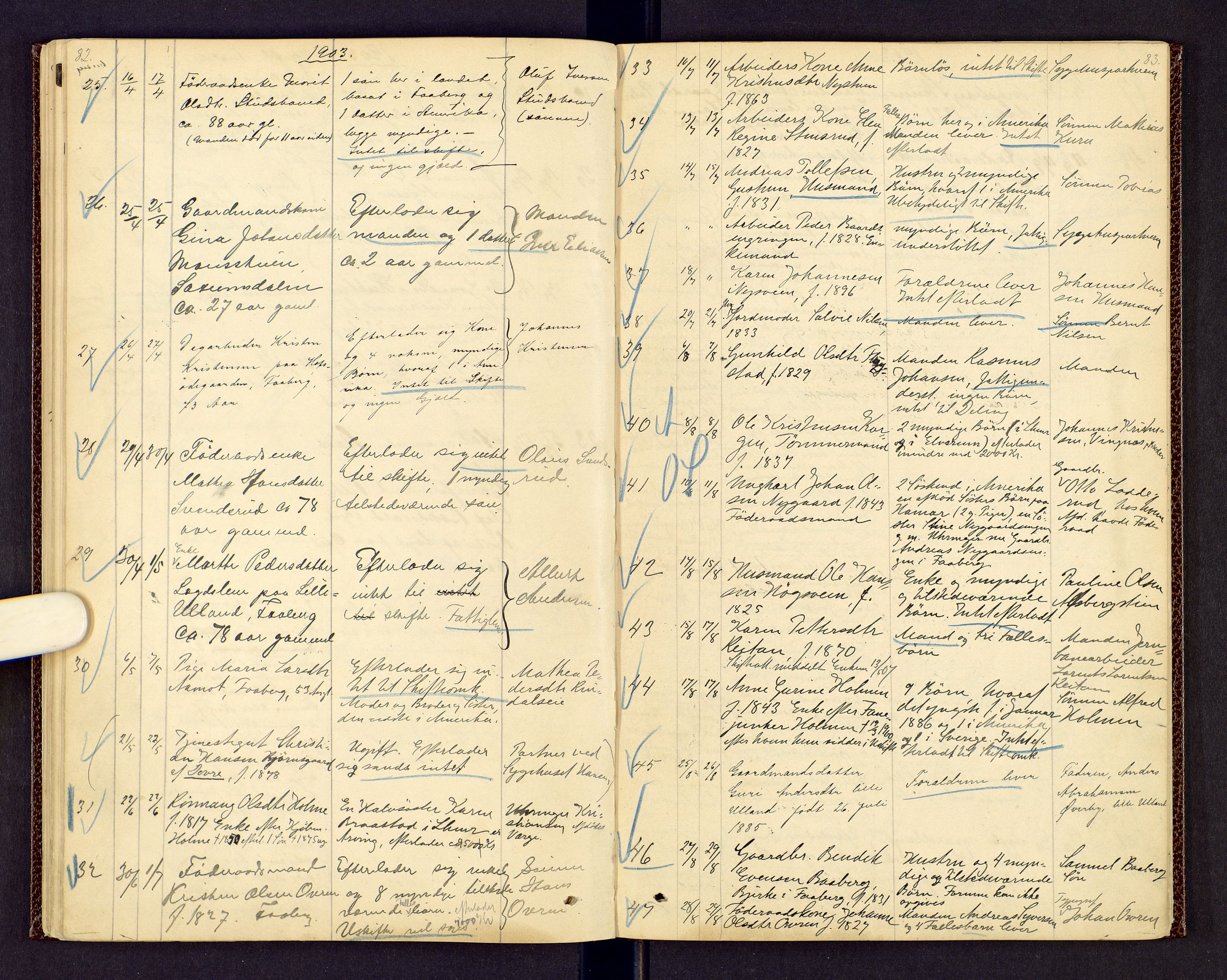 Sør-Gudbrandsdal tingrett, AV/SAH-TING-004/J/Jd/Jda/L0003: Dødsfallsprotokoll - Fåberg og Gausdal, 1894-1909, s. 82-83