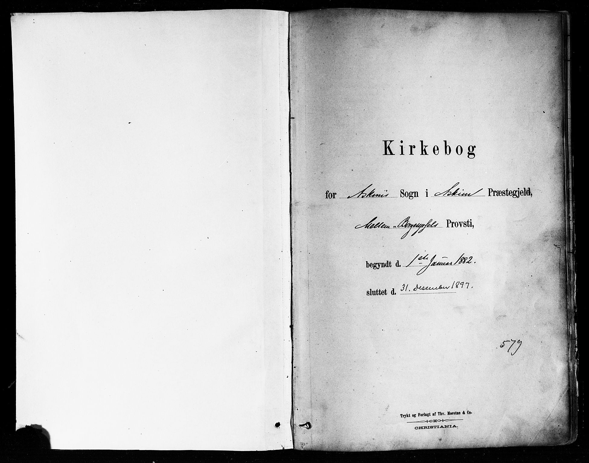 Askim prestekontor Kirkebøker, AV/SAO-A-10900/F/Fa/L0007: Ministerialbok nr. 7, 1882-1897