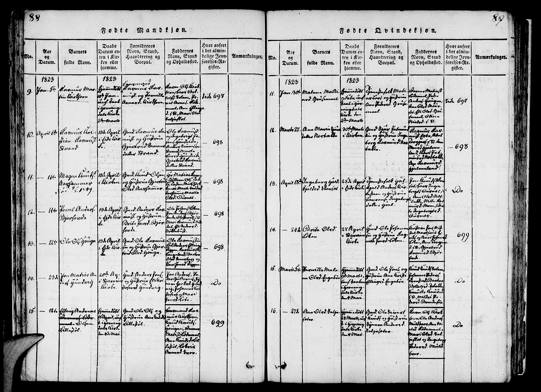 Eid sokneprestembete, AV/SAB-A-82301/H/Haa/Haaa/L0005: Ministerialbok nr. A 5, 1816-1830, s. 88-89