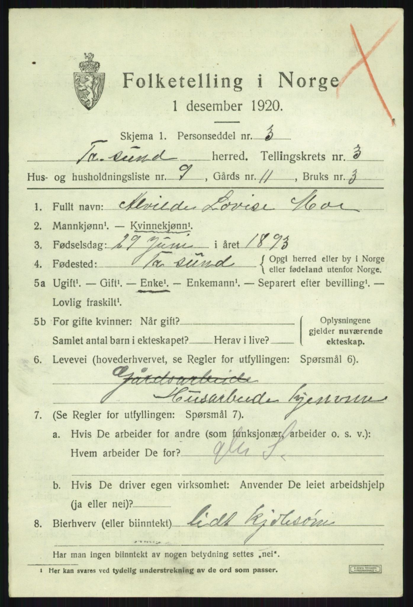 SATØ, Folketelling 1920 for 1934 Tromsøysund herred, 1920, s. 2792