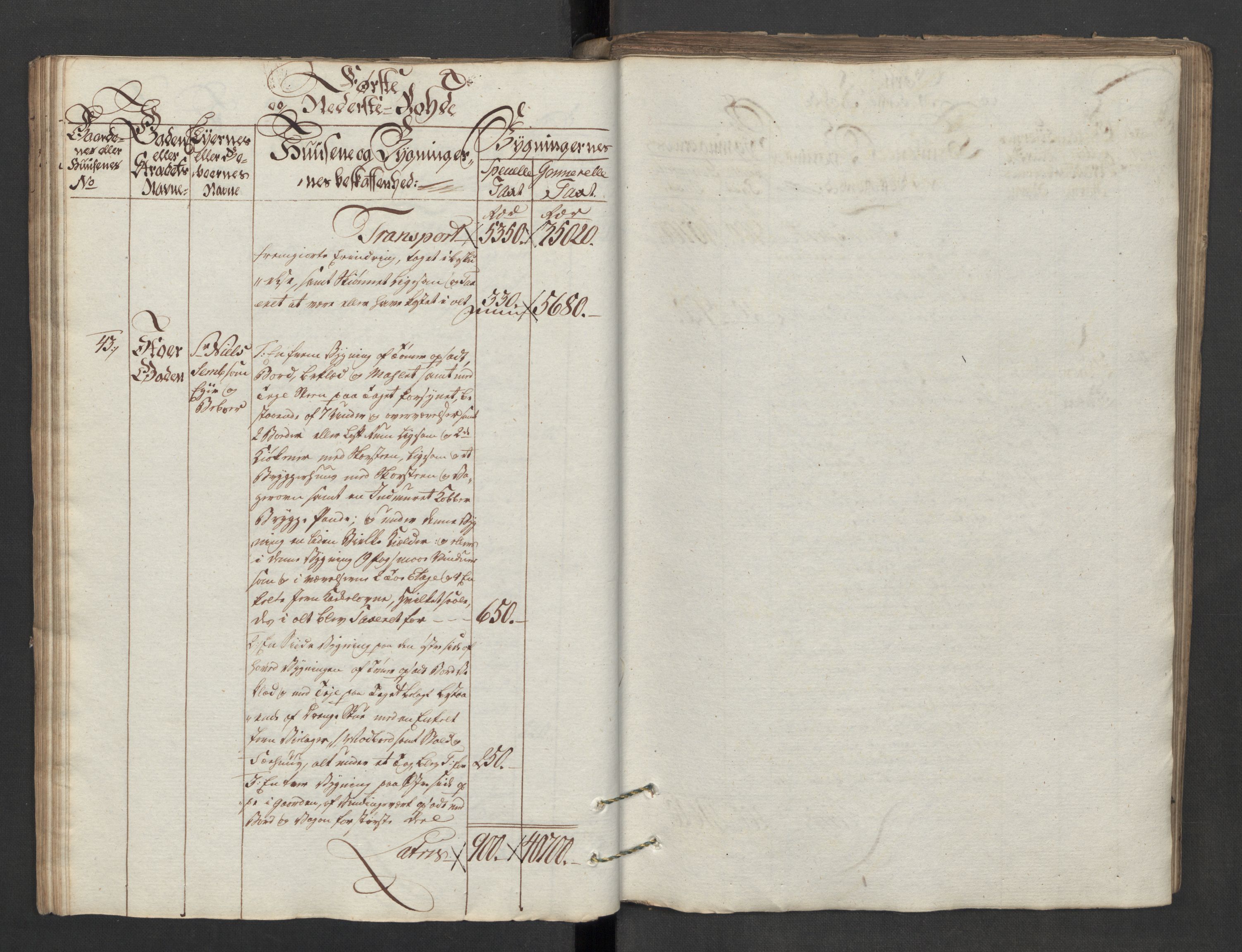 Kommersekollegiet, Brannforsikringskontoret 1767-1814, RA/EA-5458/F/Fa/L0040/0004: Moss / Branntakstprotokoll, 1787, s. 46