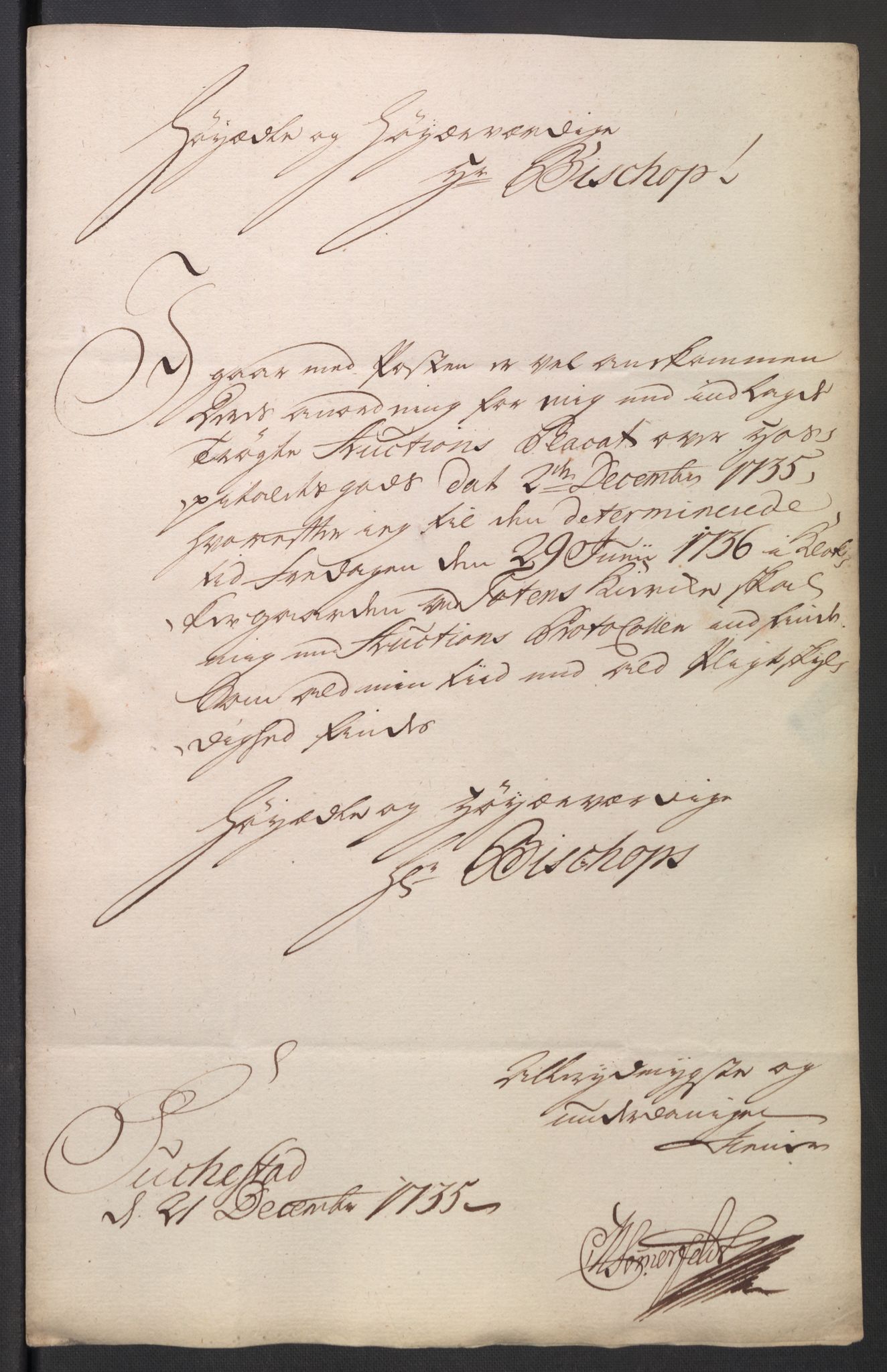 Oslo stiftsdireksjon, AV/SAO-A-11085/K/Kb/L0003/0004: Oslo Hospital / Auksjoner over Hospitalets eiendommer: Korrespondanse, 1735-1736, s. 41