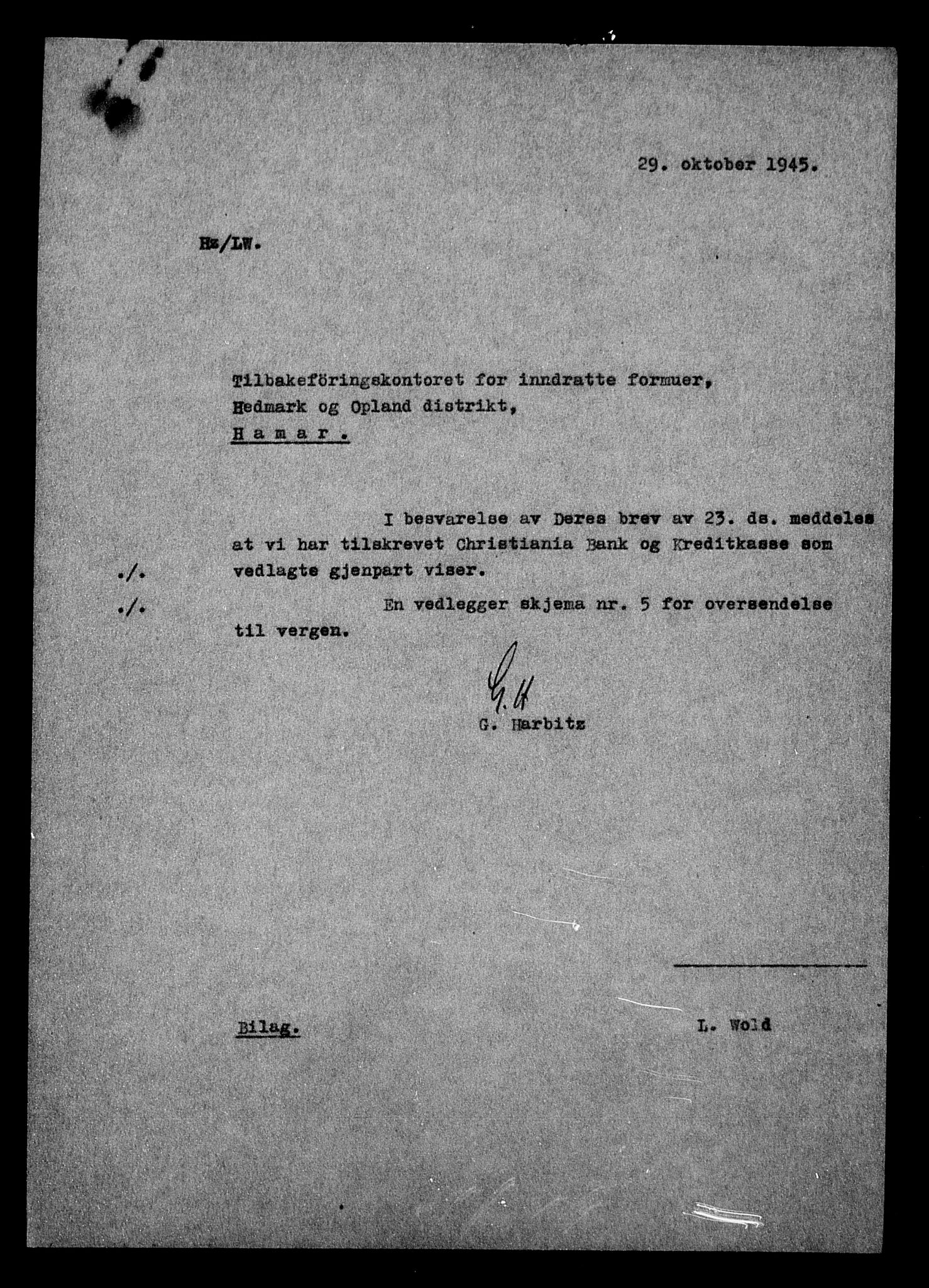 Justisdepartementet, Tilbakeføringskontoret for inndratte formuer, AV/RA-S-1564/H/Hc/Hcd/L1003: --, 1945-1947, s. 11