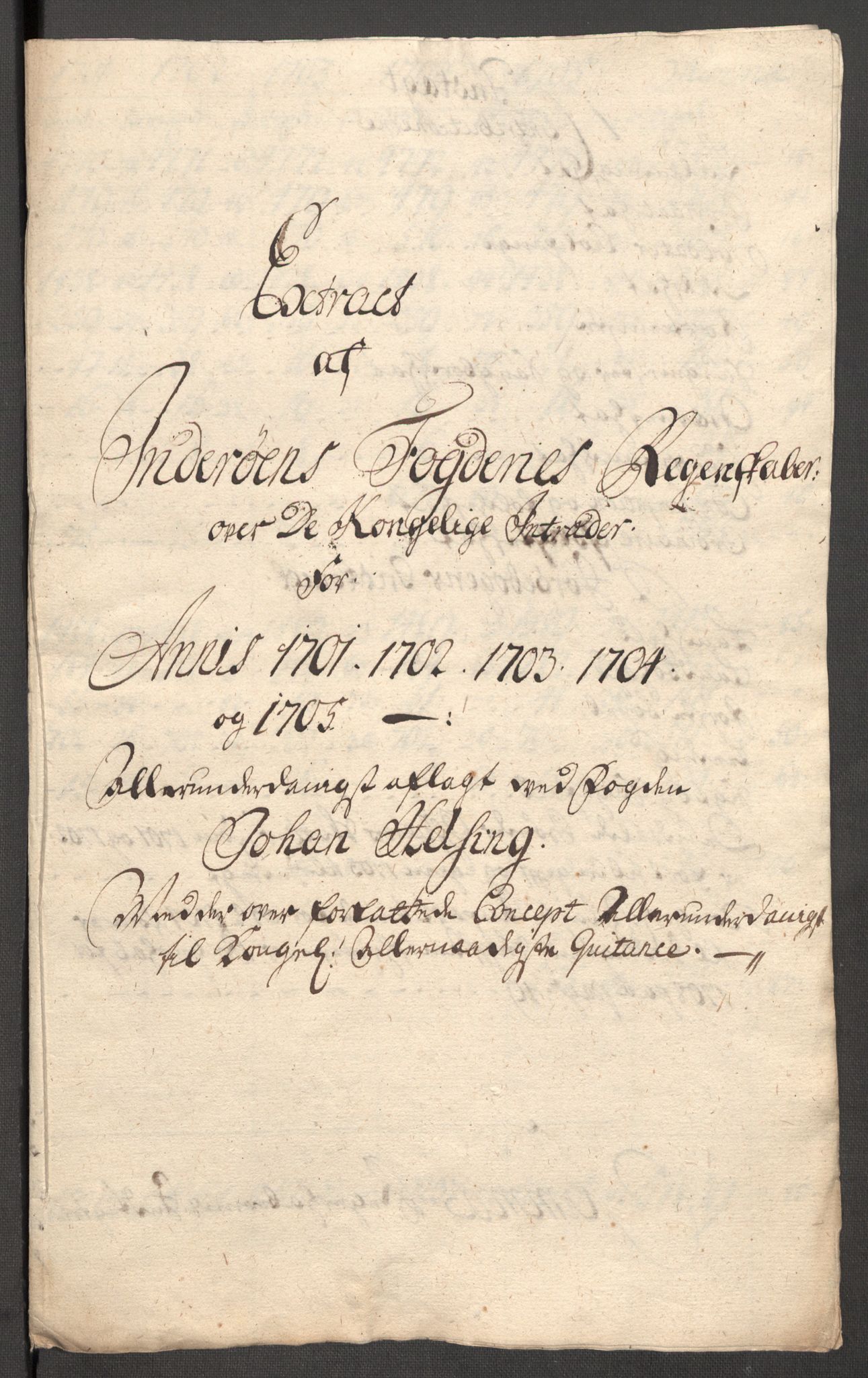 Rentekammeret inntil 1814, Reviderte regnskaper, Fogderegnskap, AV/RA-EA-4092/R63/L4314: Fogderegnskap Inderøy, 1705, s. 17