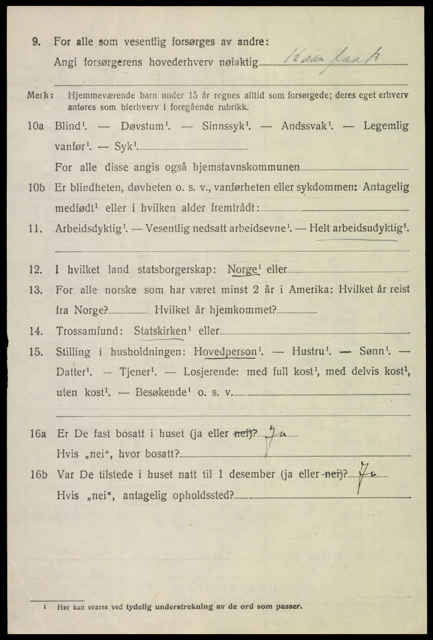 SAH, Folketelling 1920 for 0536 Søndre Land herred, 1920, s. 4956