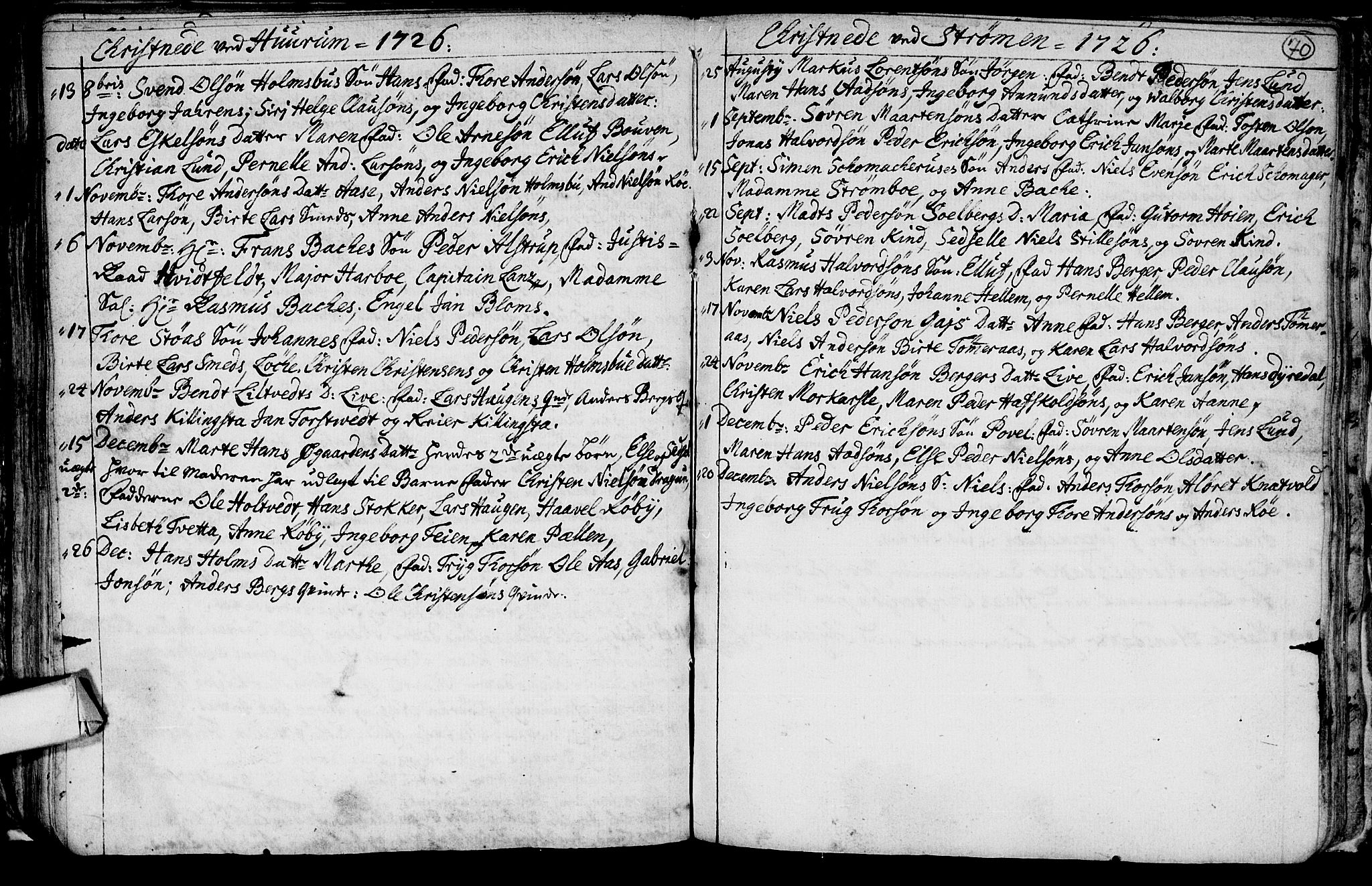 Hurum kirkebøker, SAKO/A-229/F/Fa/L0001: Ministerialbok nr. 1, 1715-1732, s. 70