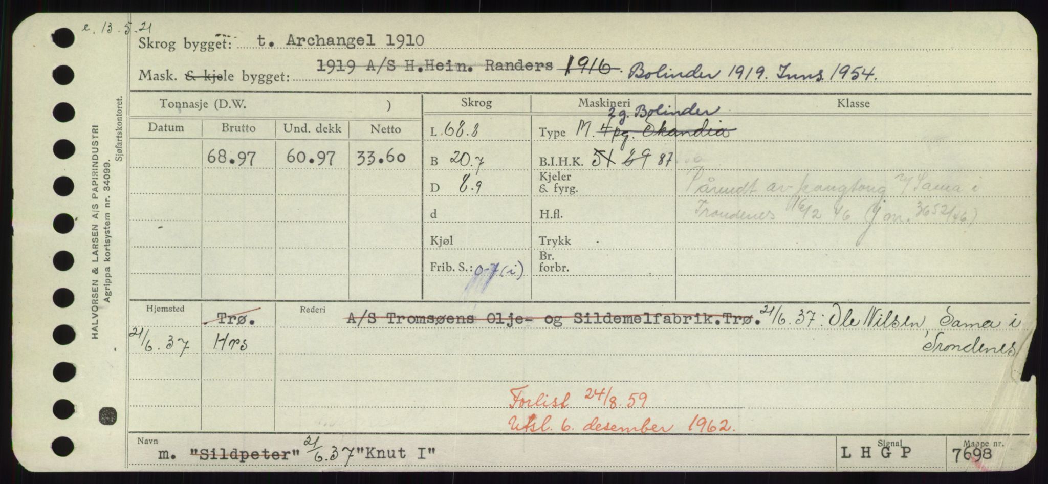 Sjøfartsdirektoratet med forløpere, Skipsmålingen, AV/RA-S-1627/H/Hd/L0020: Fartøy, K-Kon, s. 383