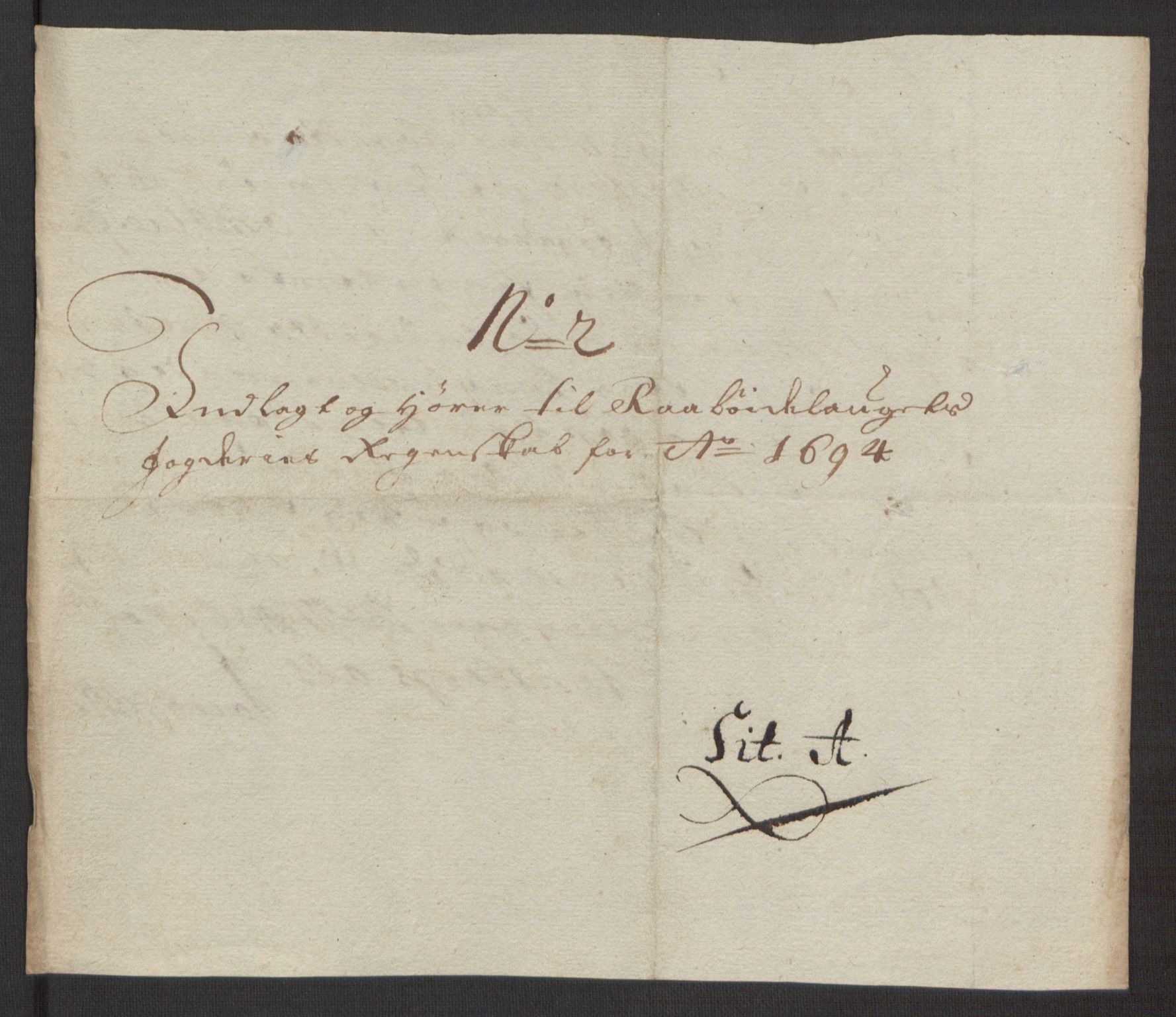 Rentekammeret inntil 1814, Reviderte regnskaper, Fogderegnskap, AV/RA-EA-4092/R40/L2444: Fogderegnskap Råbyggelag, 1693-1696, s. 132