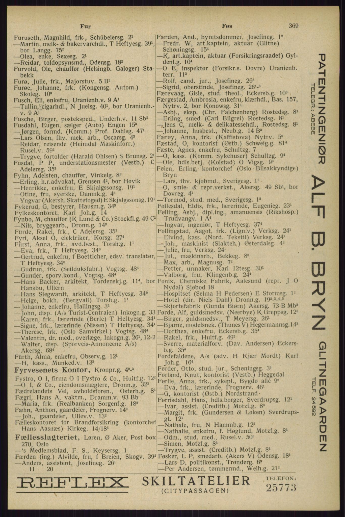Kristiania/Oslo adressebok, PUBL/-, 1929, s. 369