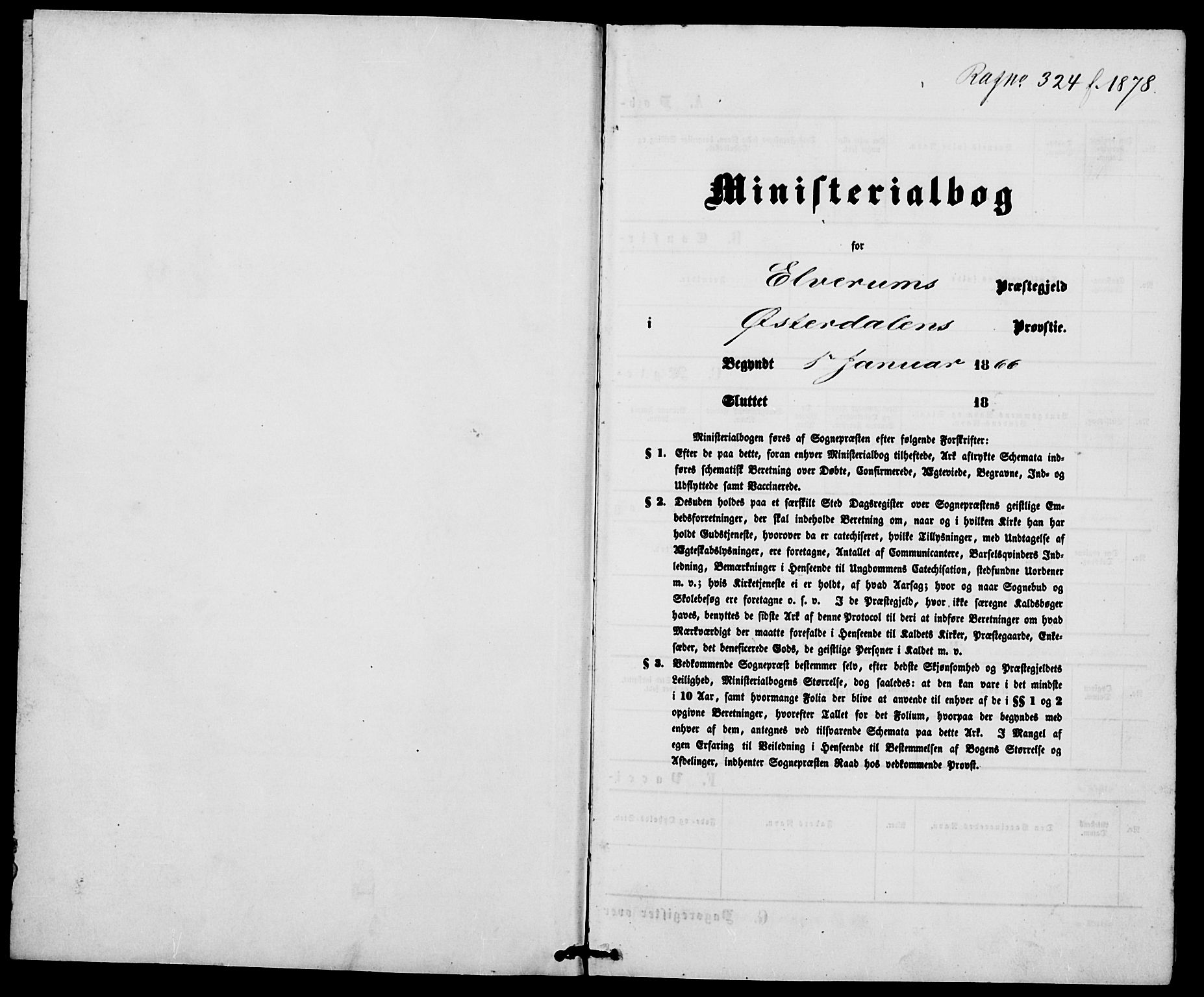 Elverum prestekontor, SAH/PREST-044/H/Ha/Hab/L0004: Klokkerbok nr. 4, 1866-1874