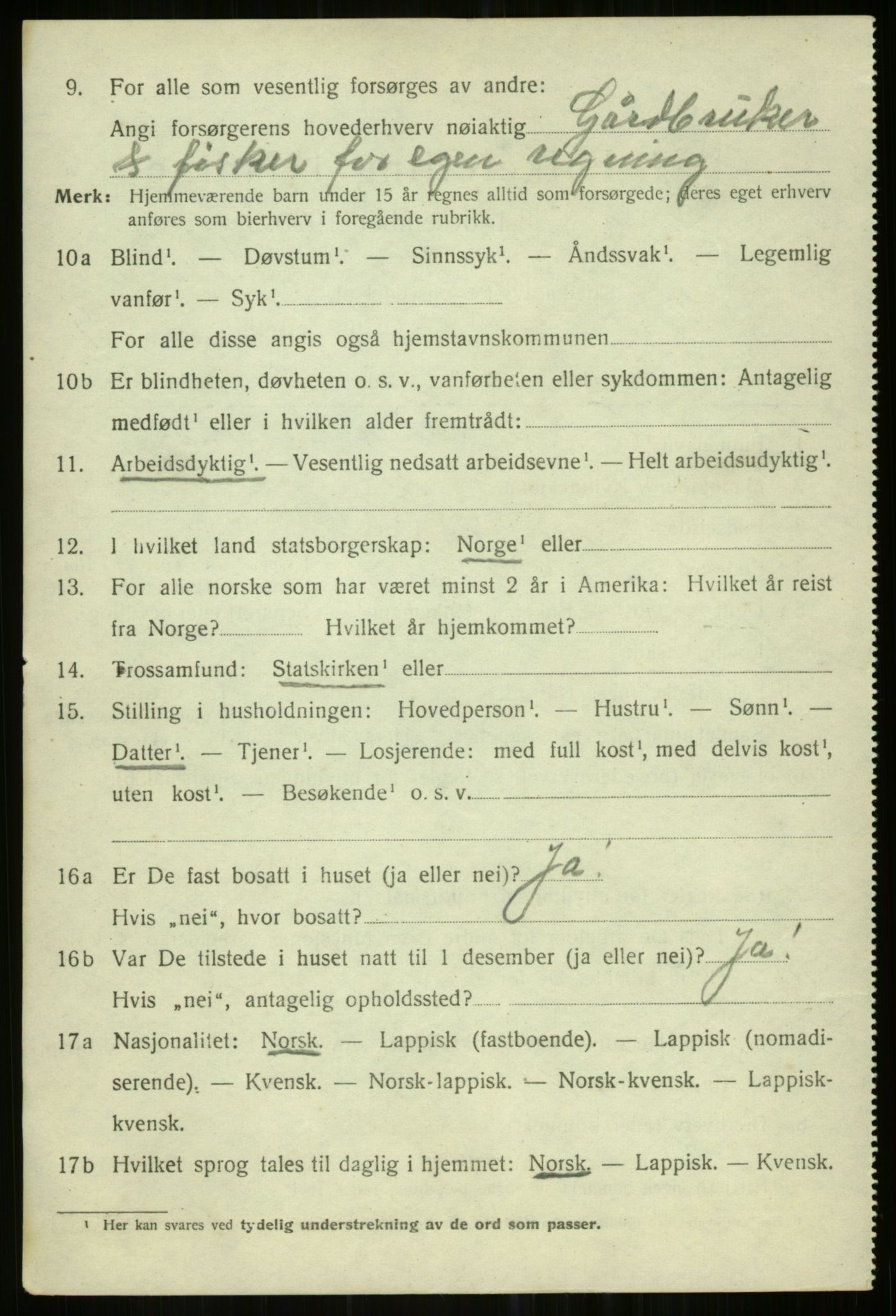 SATØ, Folketelling 1920 for 1935 Helgøy herred, 1920, s. 2540