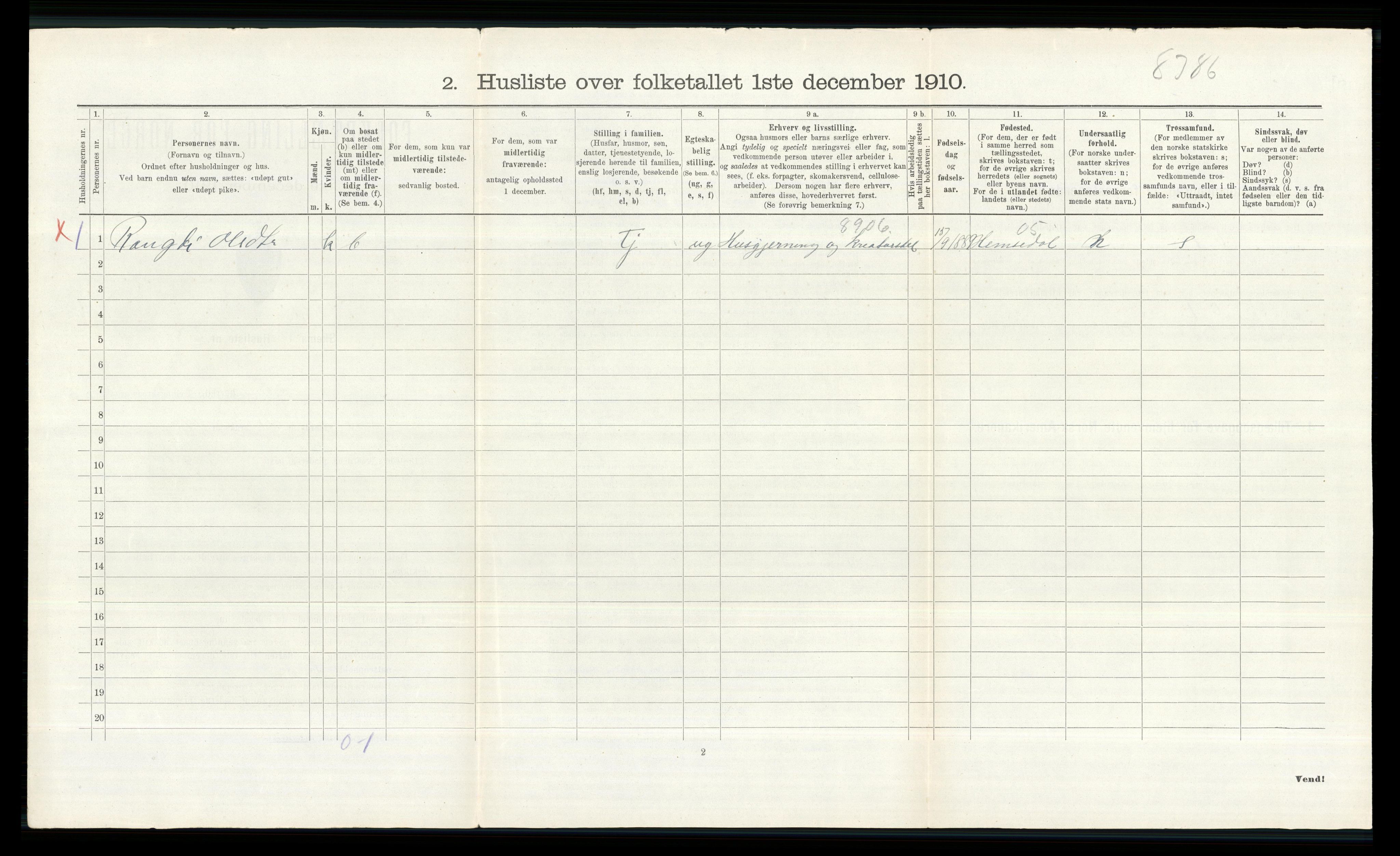 RA, Folketelling 1910 for 0617 Gol herred, 1910, s. 799