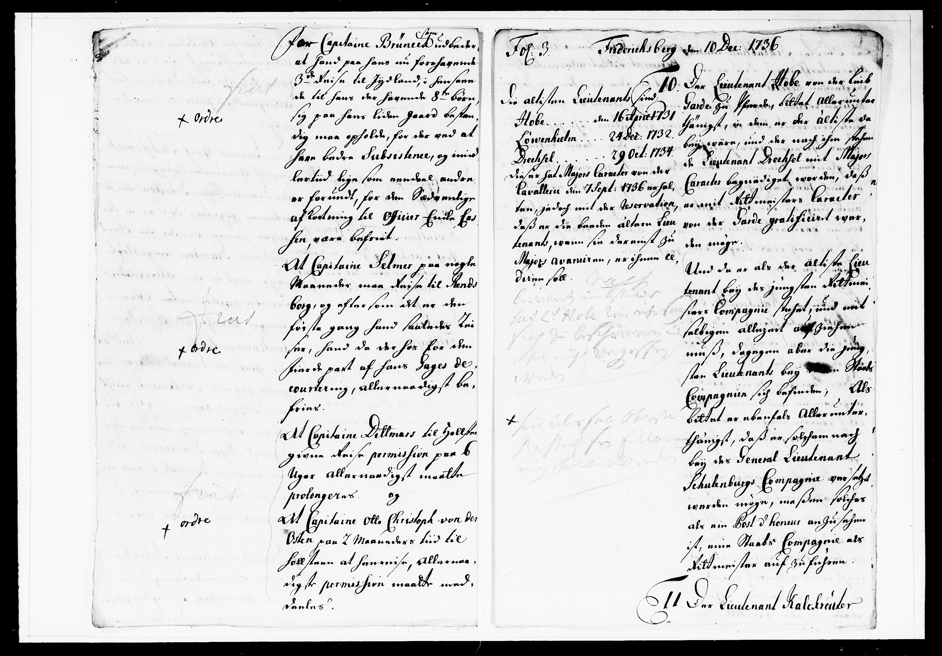 Krigskollegiet, Krigskancelliet, DRA/A-0006/-/1130-1137: Refererede sager, 1736, s. 458