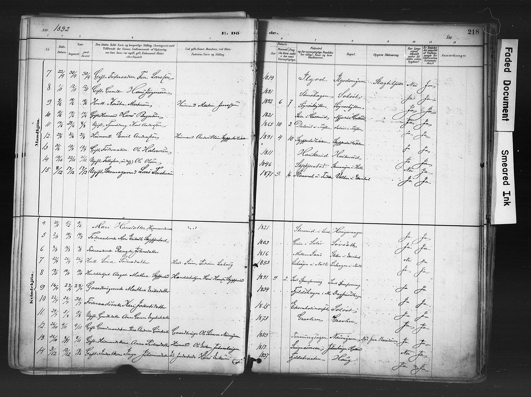 Nord-Odal prestekontor, AV/SAH-PREST-032/H/Ha/Haa/L0006: Ministerialbok nr. 6, 1886-1901, s. 218
