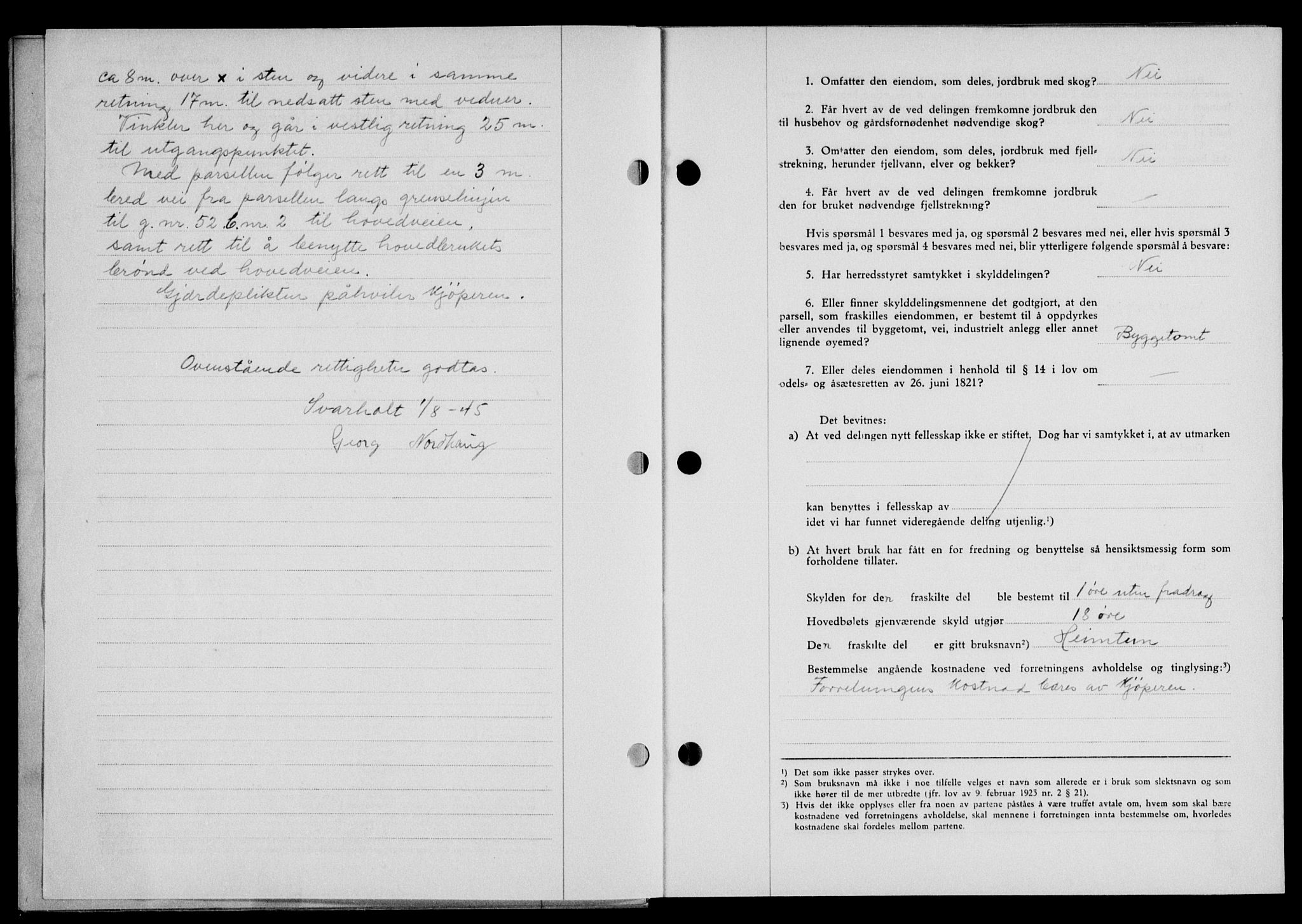 Lofoten sorenskriveri, SAT/A-0017/1/2/2C/L0013a: Pantebok nr. 13a, 1944-1946, Dagboknr: 667/1945